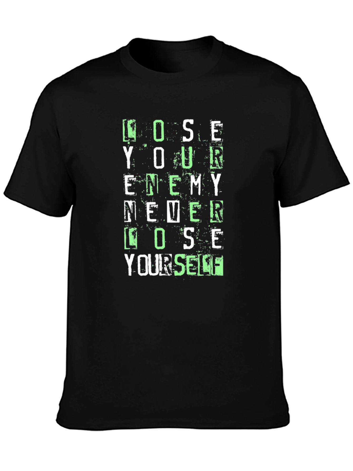 Graphic Print Mens Black T-Shirt