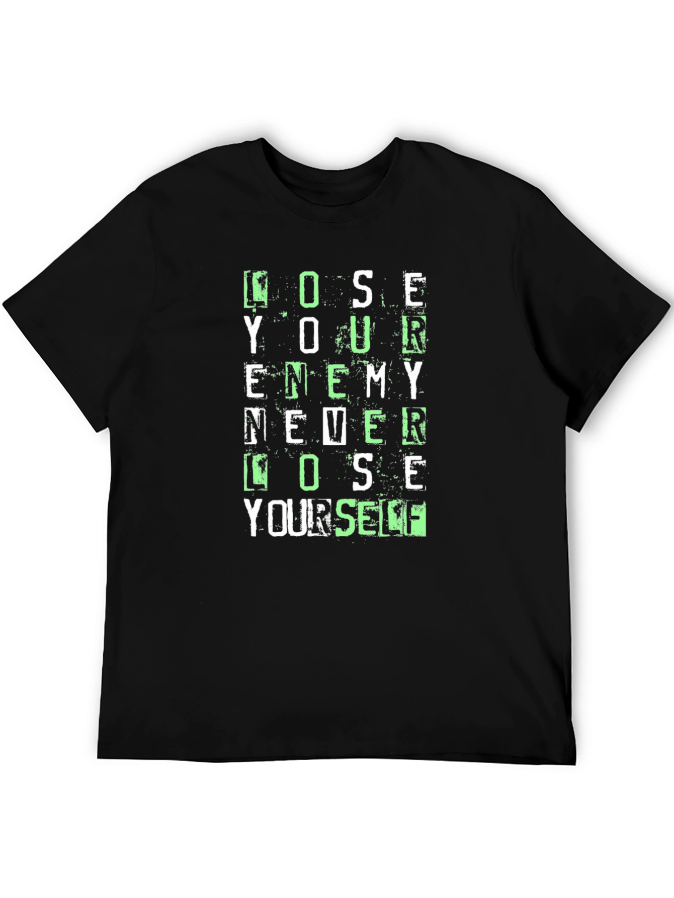 Graphic Print Mens Black T-Shirt