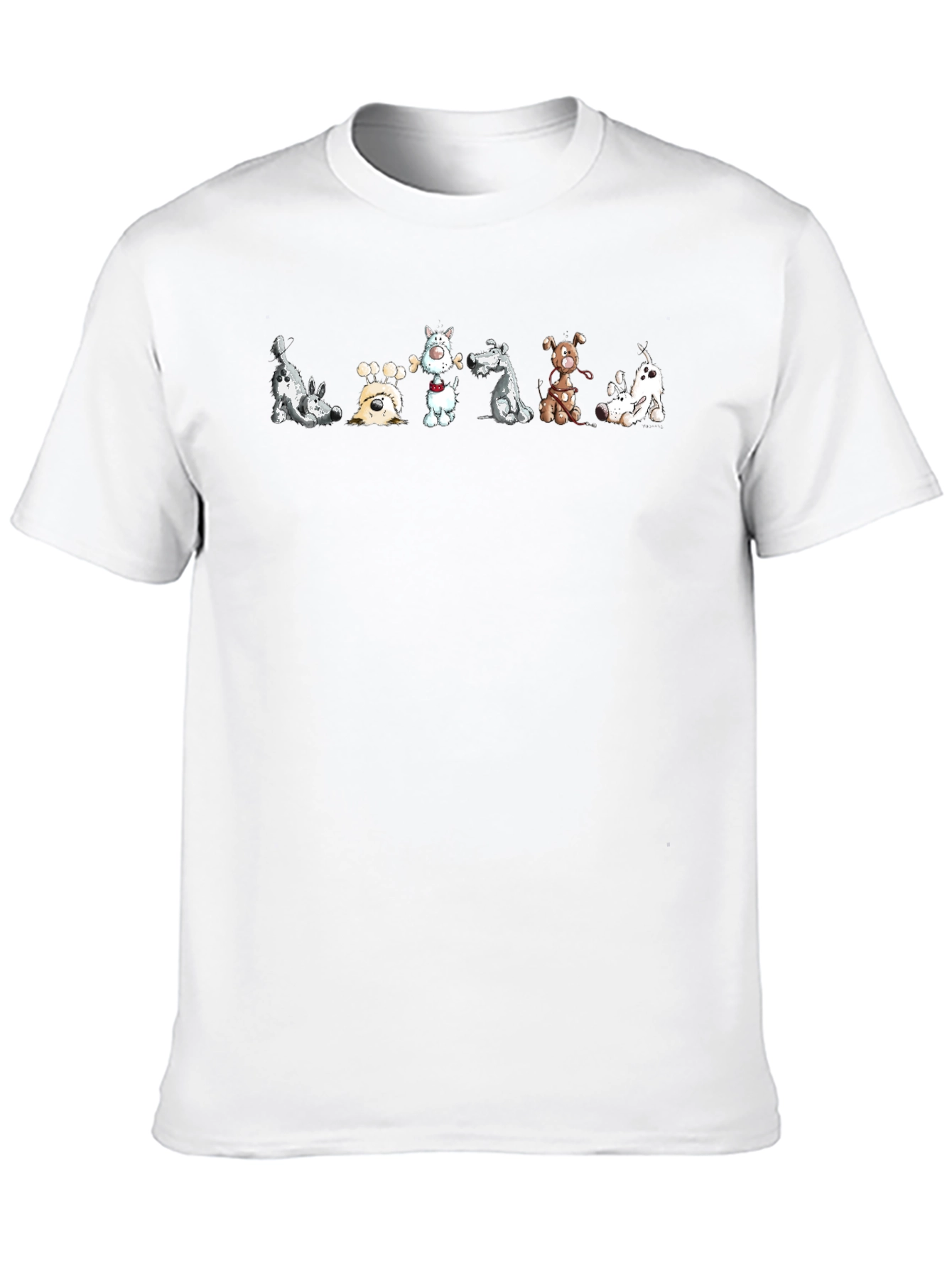 Dog Graphic Print Black T-Shirt