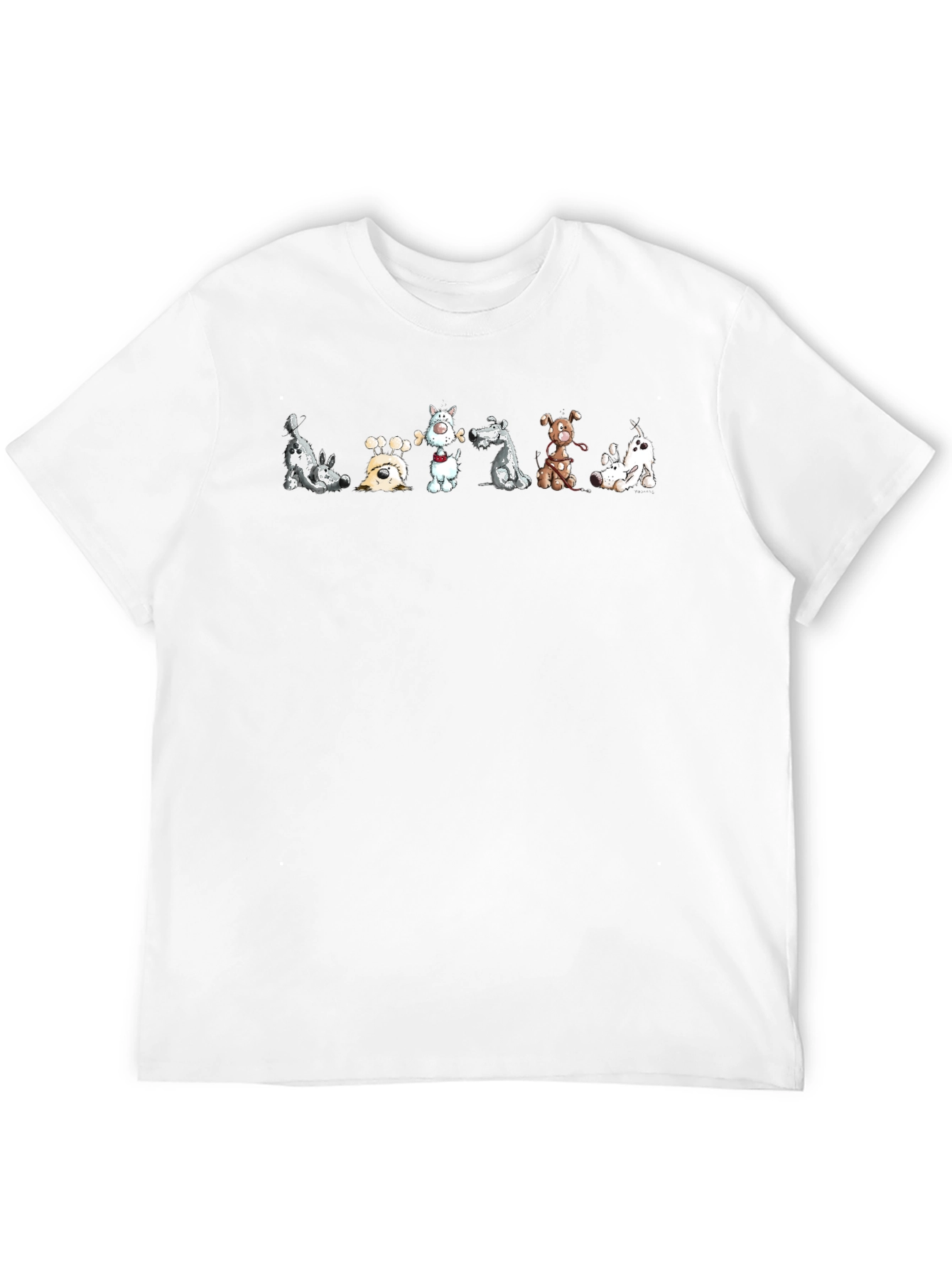 Dog Graphic Print Black T-Shirt
