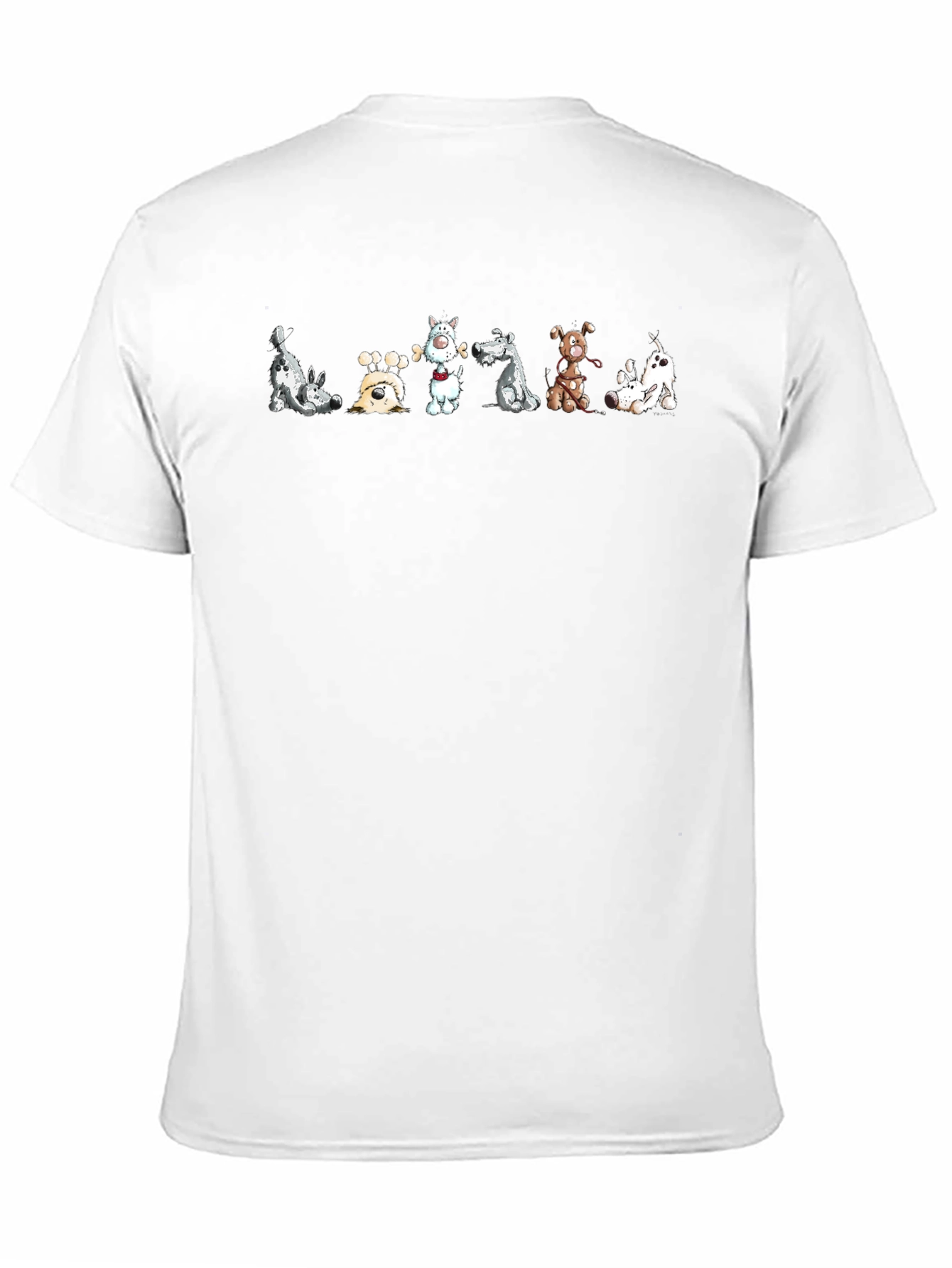 Dog Graphic Print Black T-Shirt