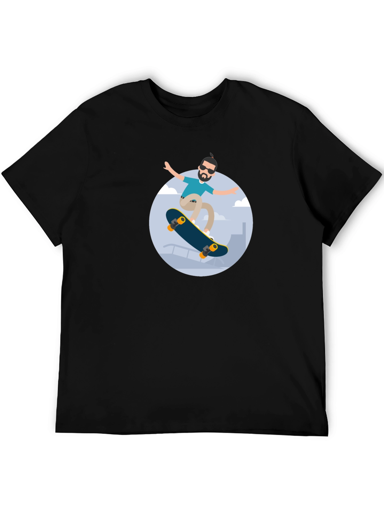 Skater Graphic Black T-Shirt