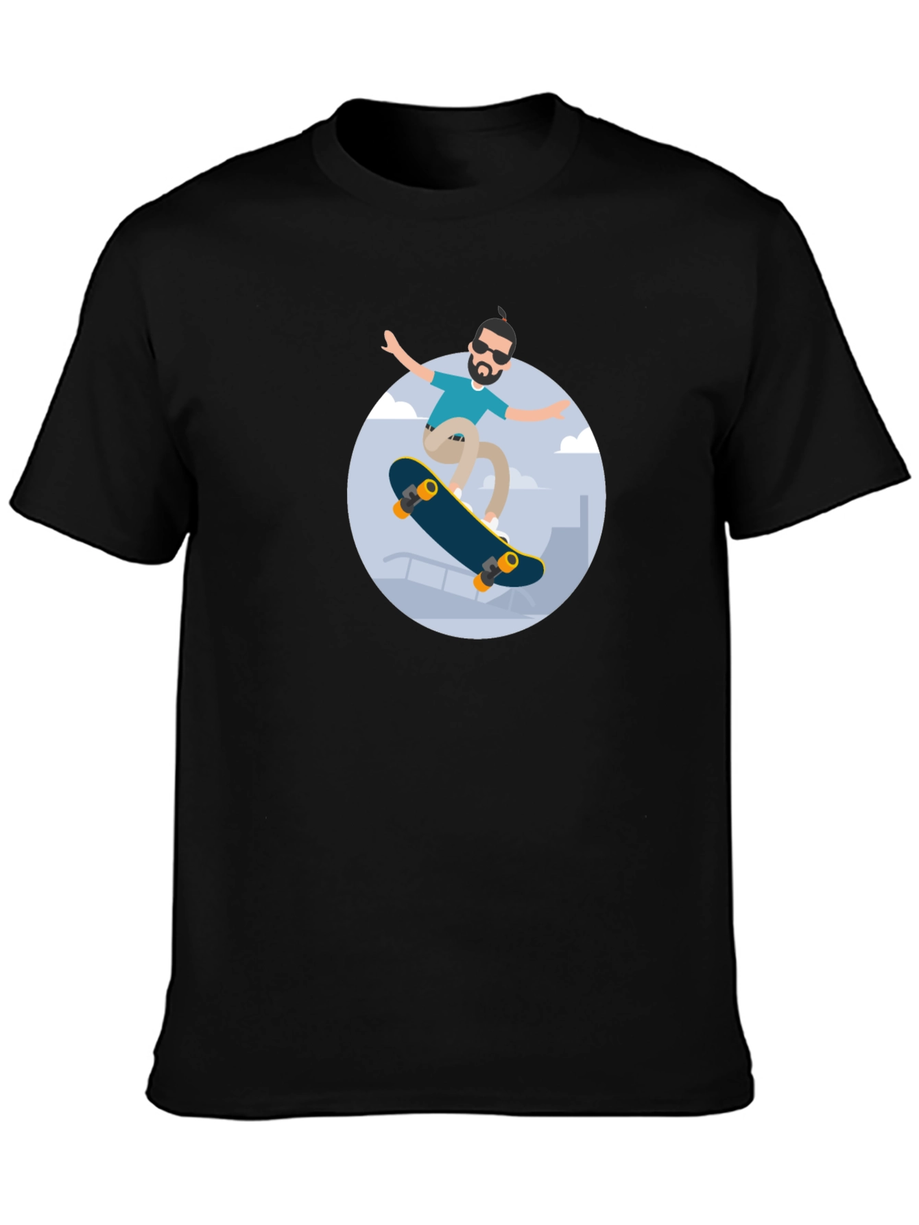 Skater Graphic Black T-Shirt