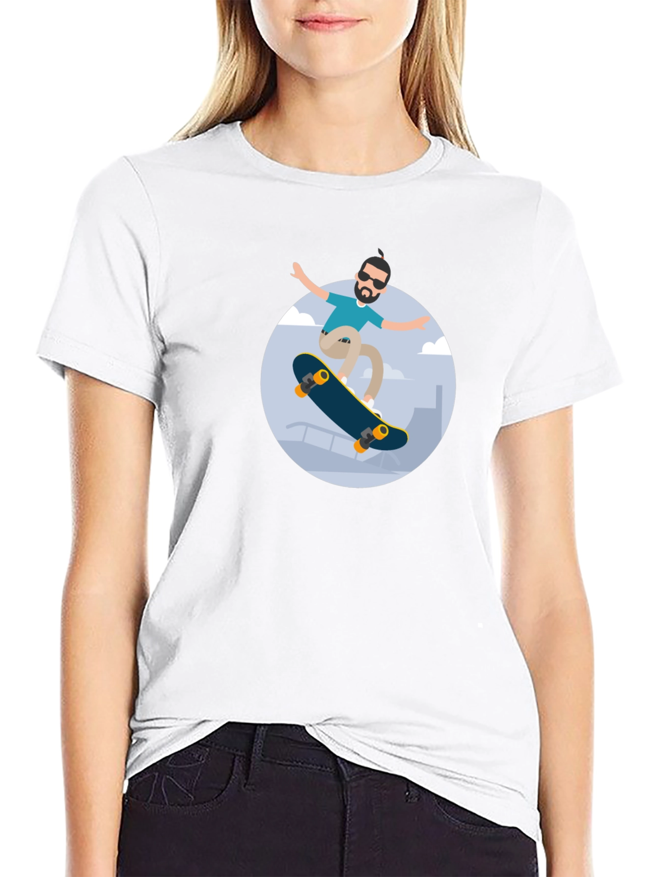Skater Graphic Black T-Shirt