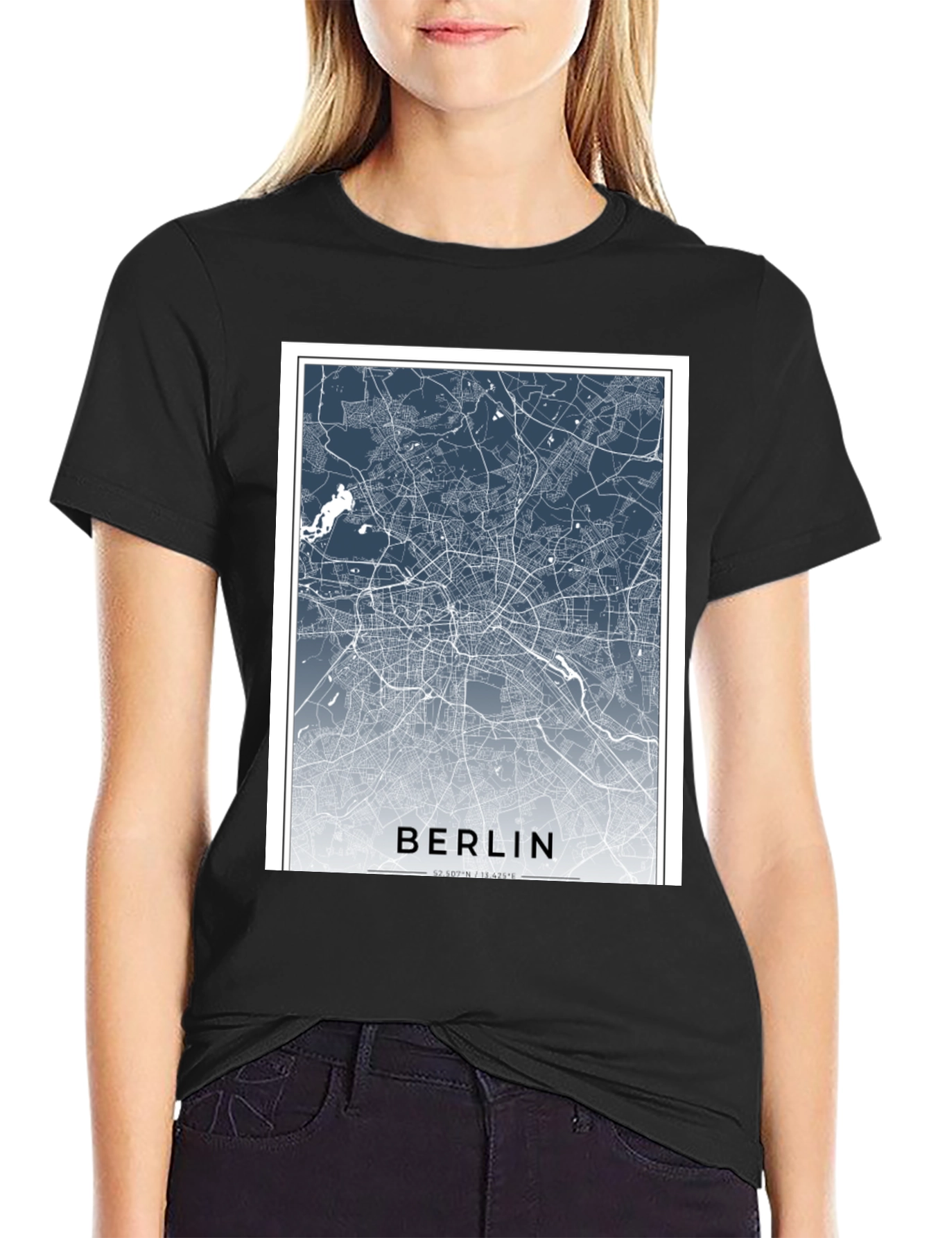 Berlin Map T-Shirt - City Streets Tee