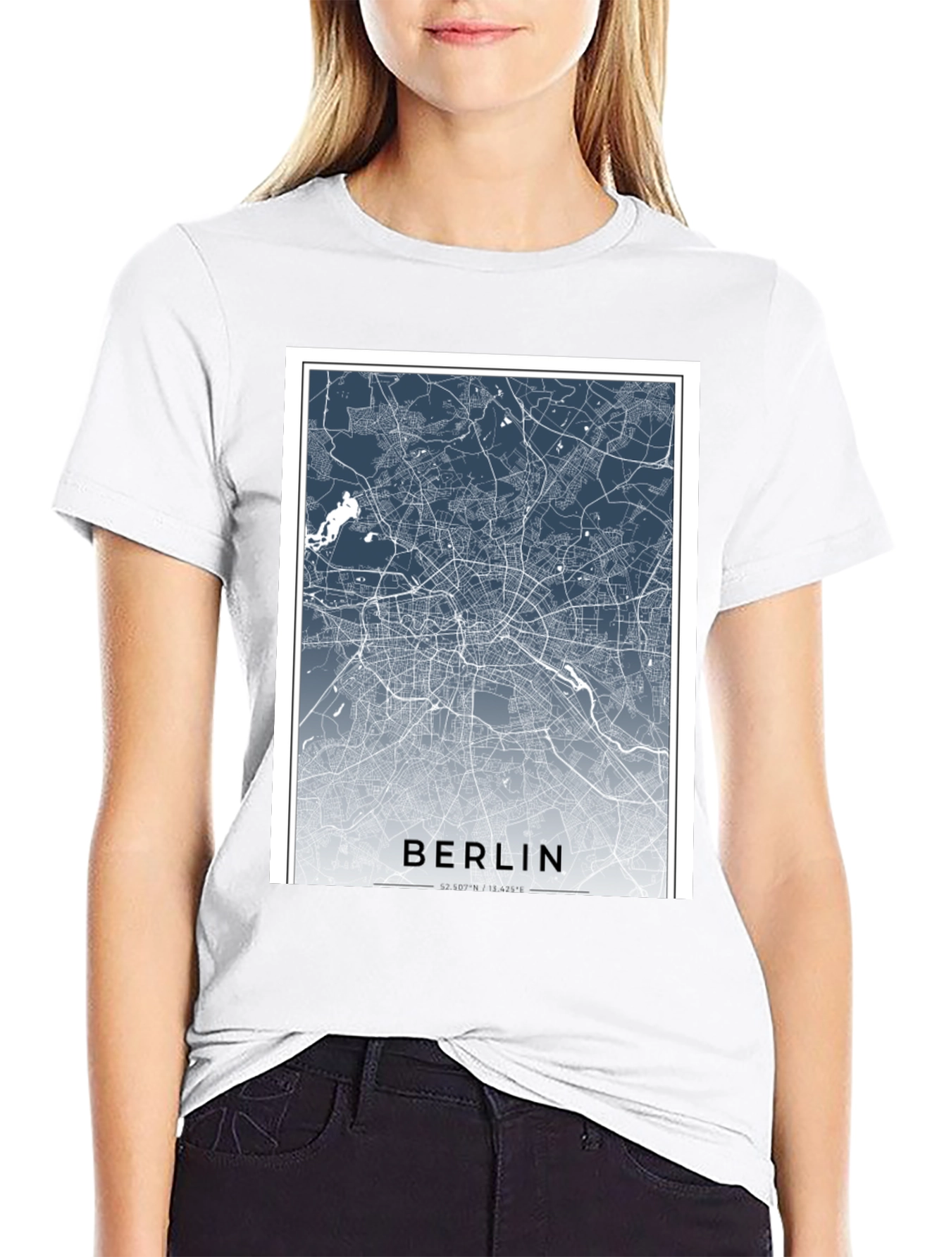 Berlin Map T-Shirt - City Streets Tee