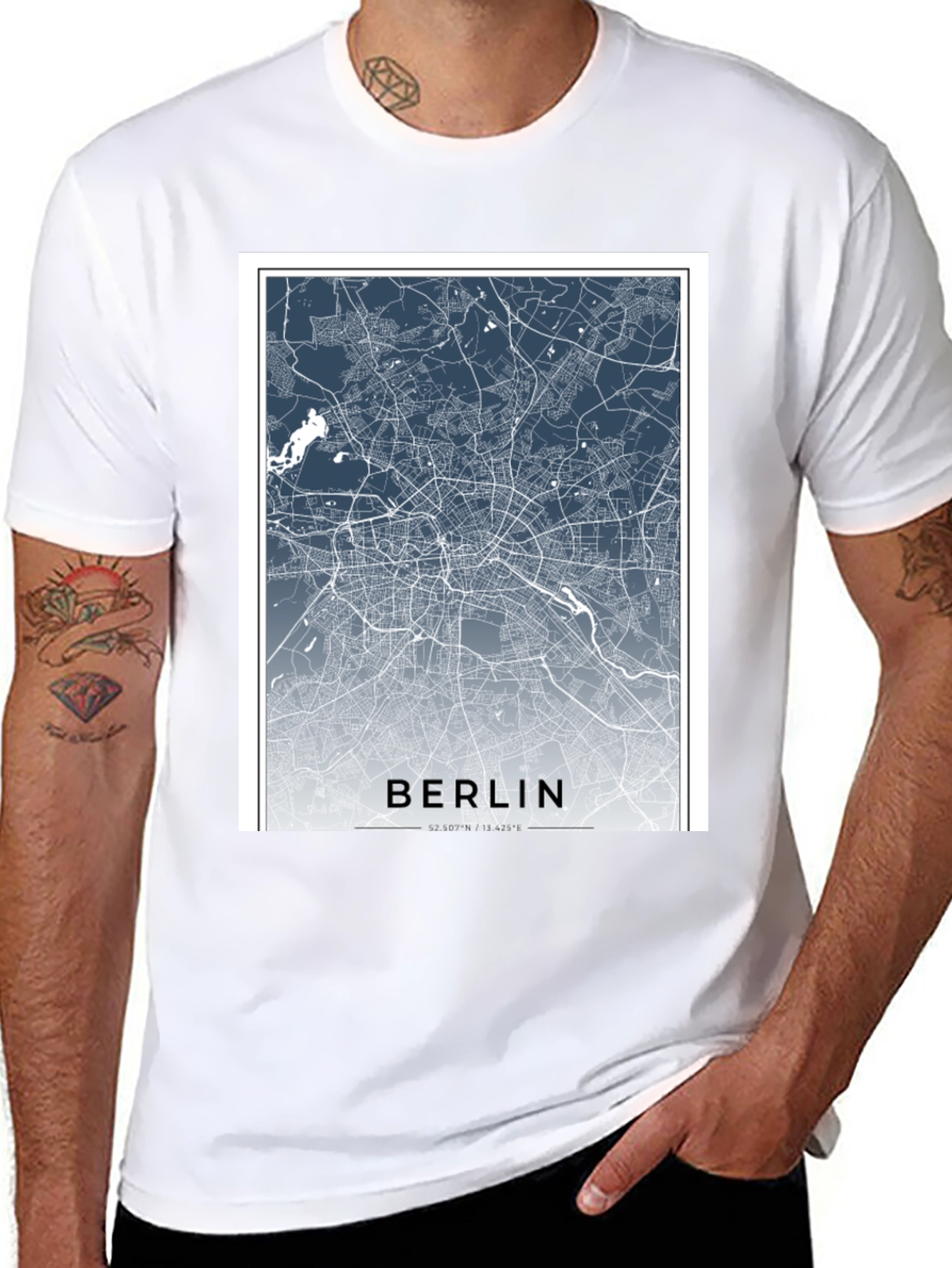 Berlin Map T-Shirt - City Streets Tee