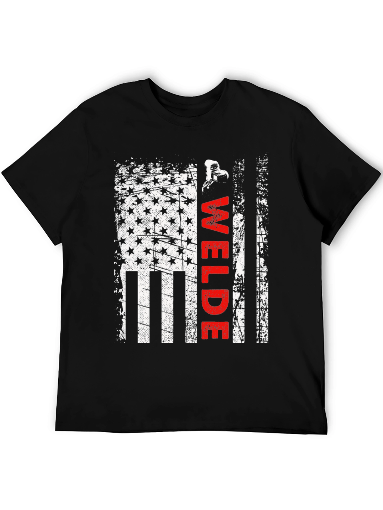 Welder American Flag T-Shirt Patriotic Welding Tee