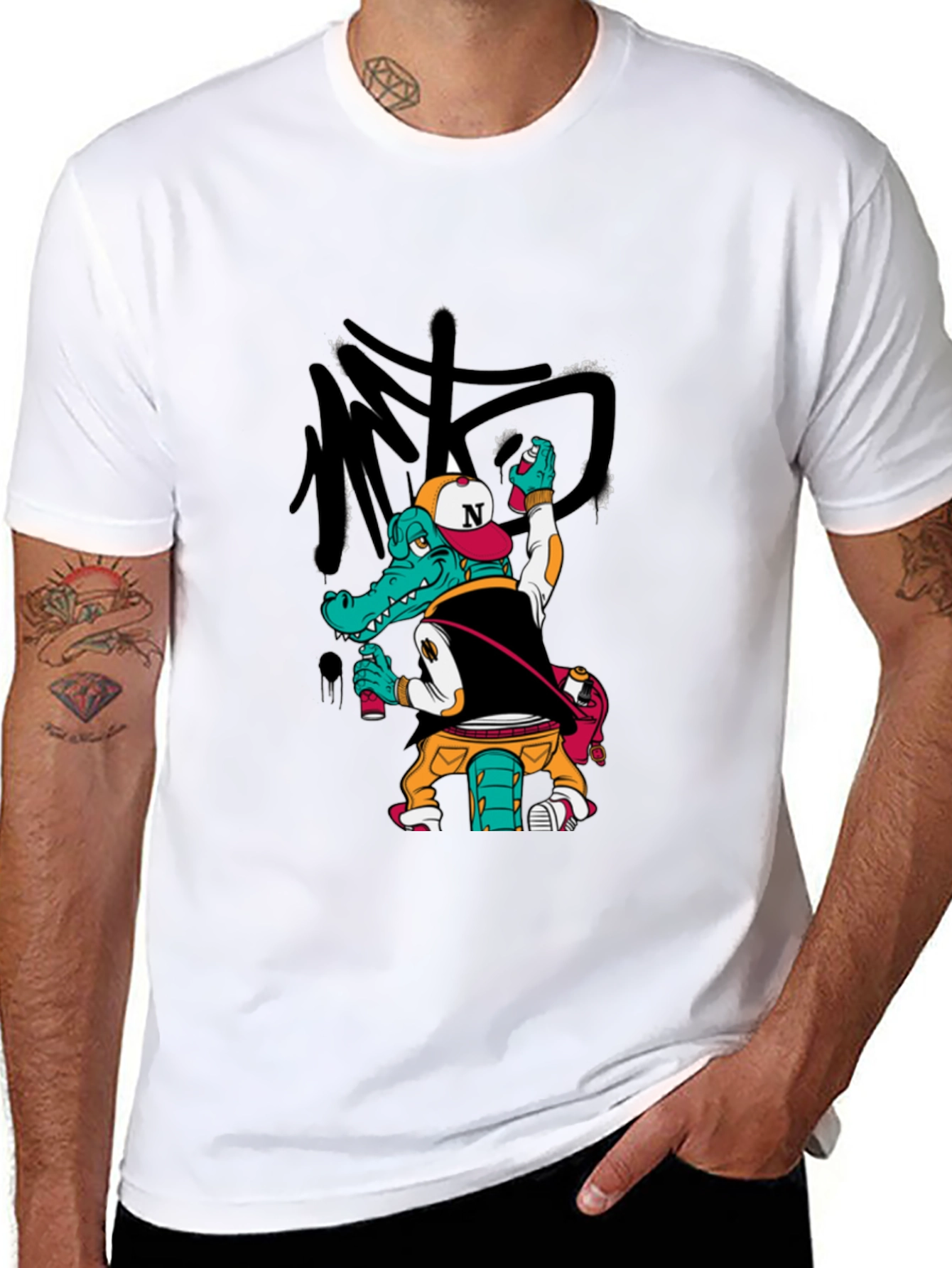 Urban Alligator Graphic Tee - Street Style T-Shirt