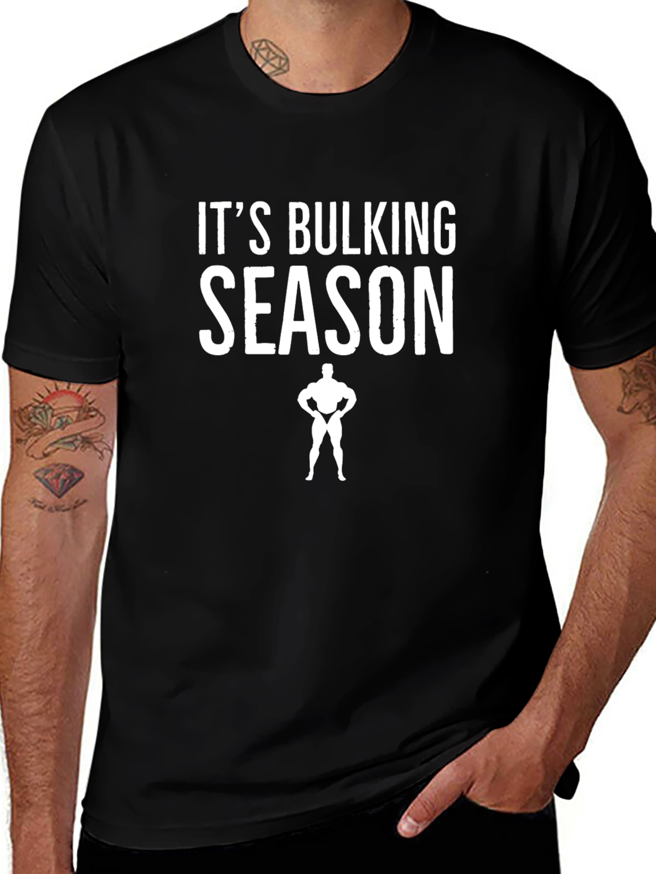 Its Bulking Season Mens Black T-Shirt