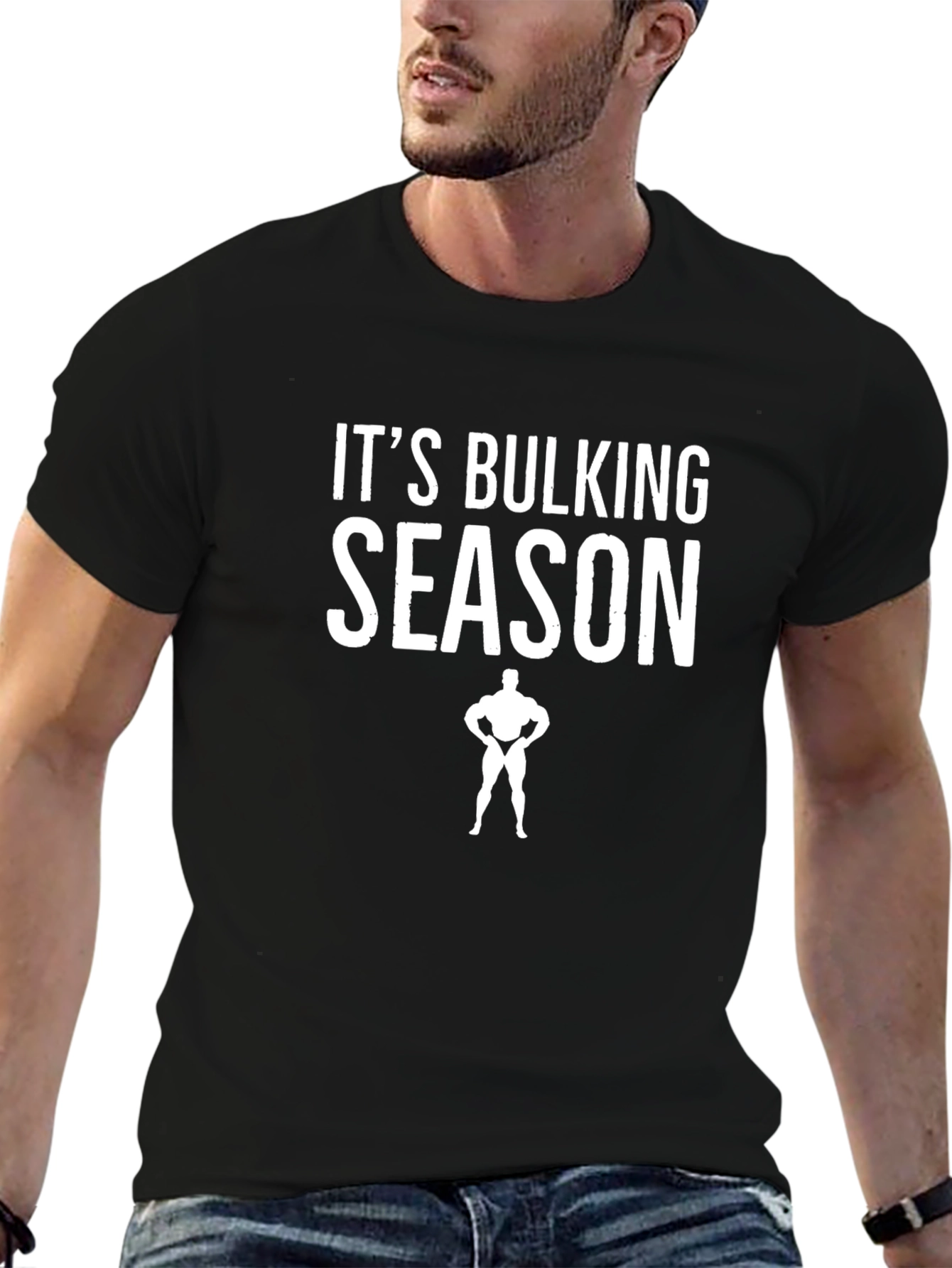 Its Bulking Season Mens Black T-Shirt