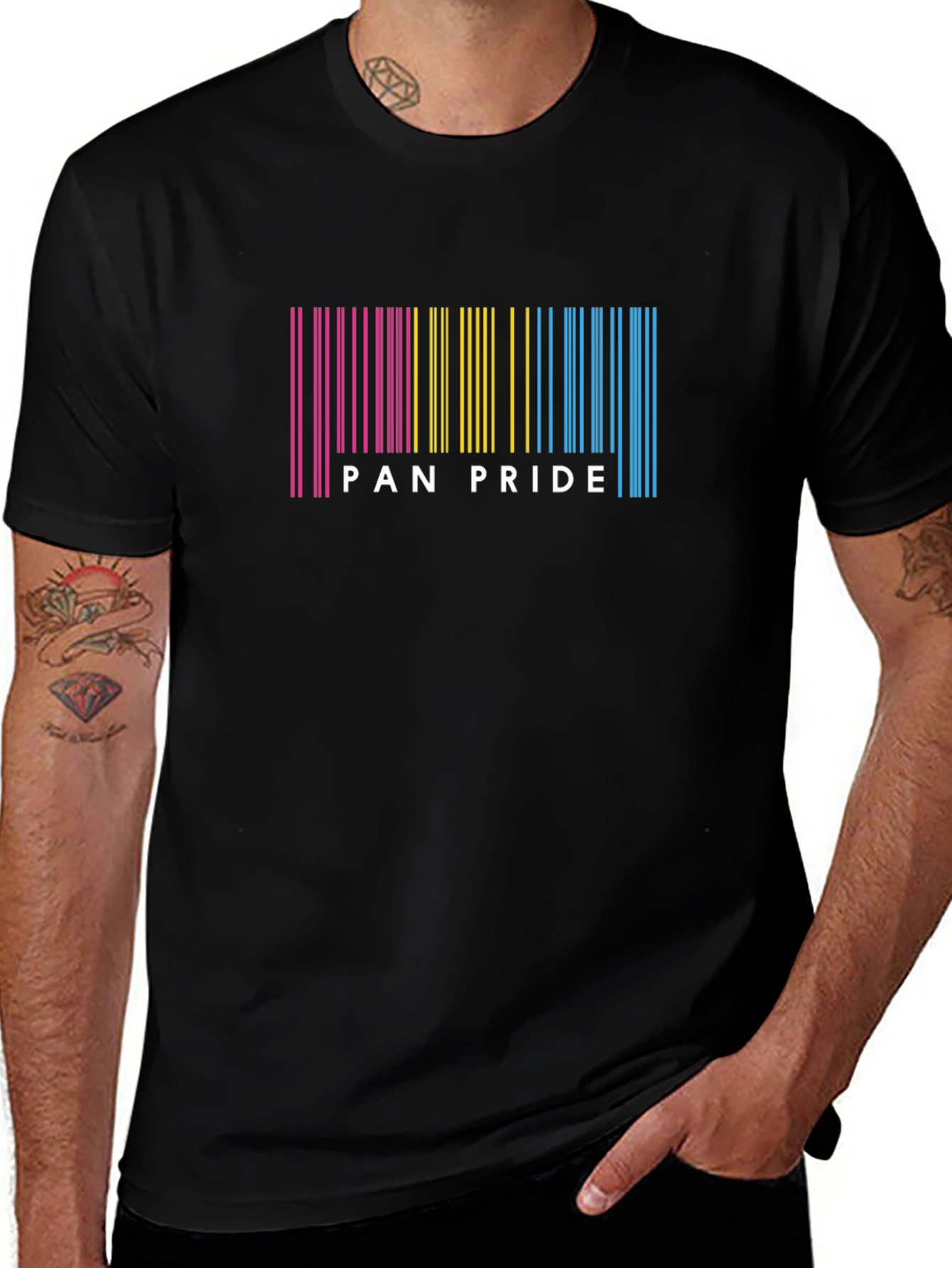 Pan Pride Barcode T-Shirt - Black