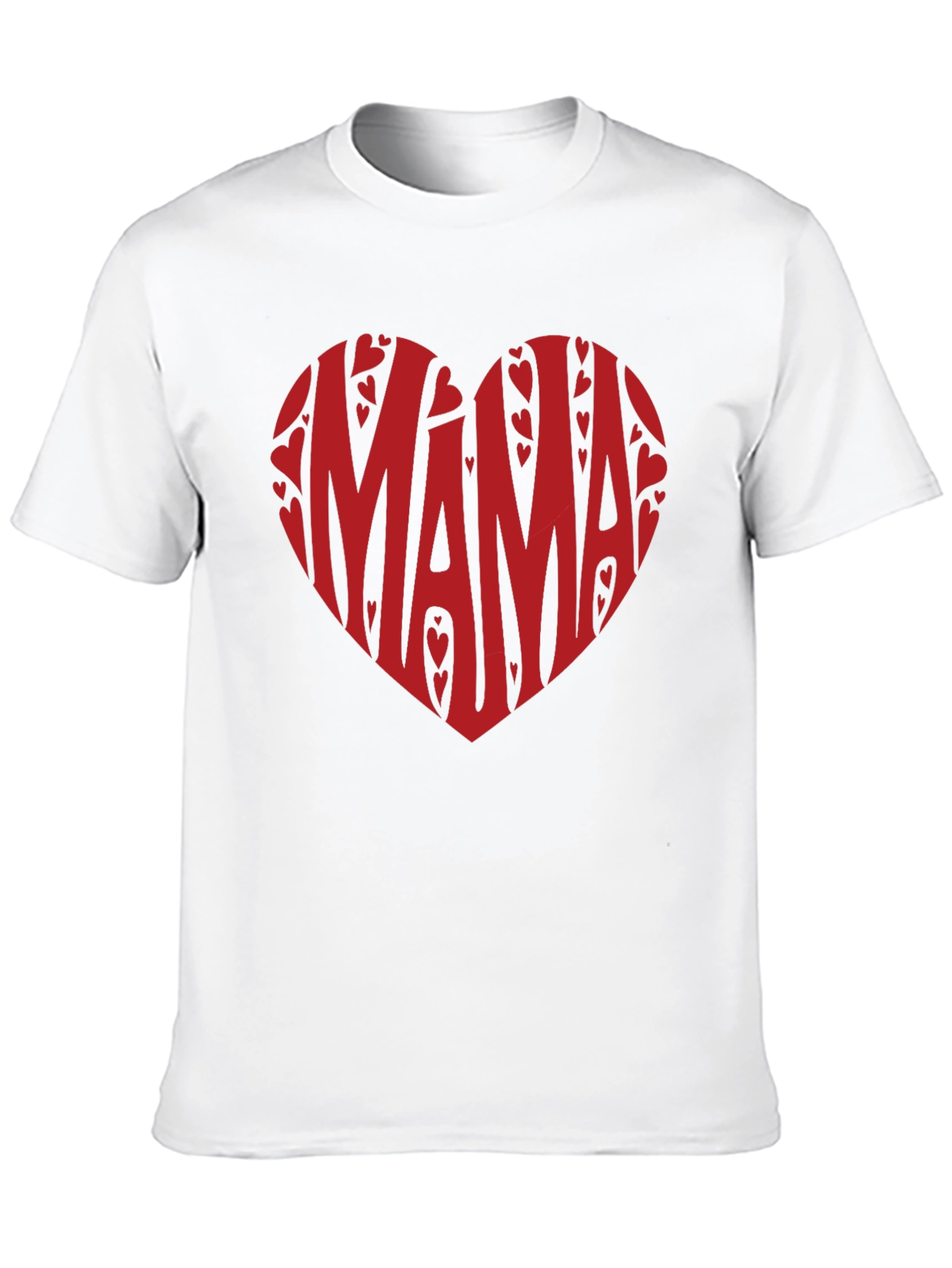 Mama Heart Graphic T-Shirt - Black Cotton Tee
