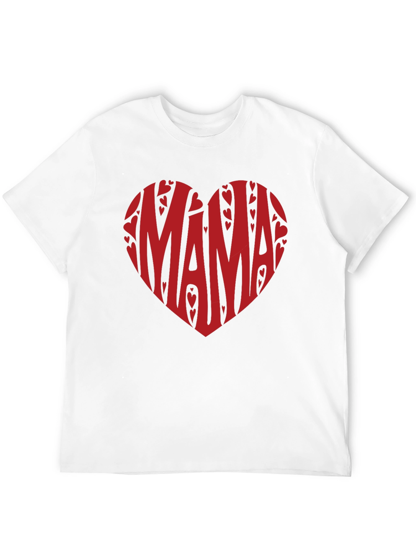 Mama Heart Graphic T-Shirt - Black Cotton Tee