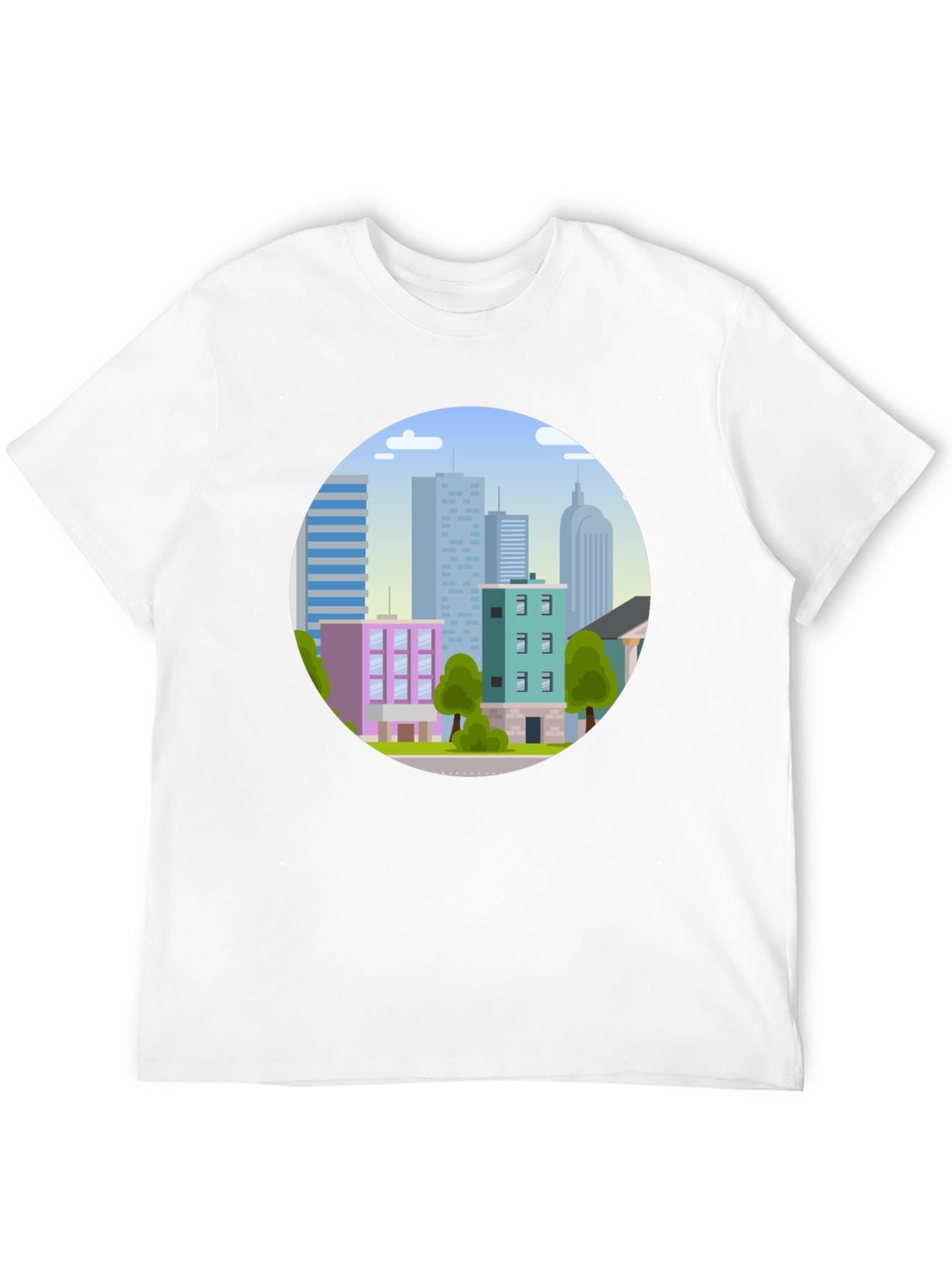 Cityscape Graphic Tee - Urban Style Black T-Shirt