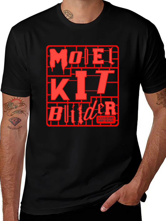 Model Kit Builder T-Shirt - Black Red Graphic Tee
