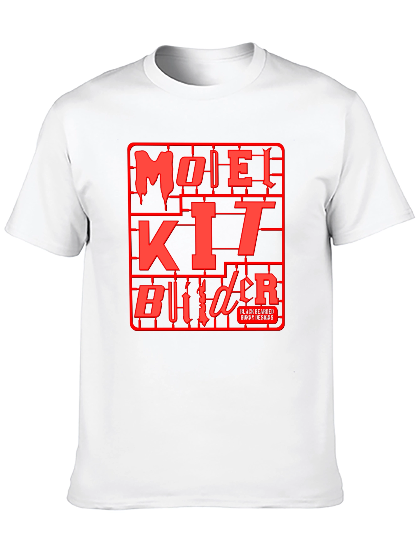 Model Kit Builder T-Shirt - Black Red Graphic Tee