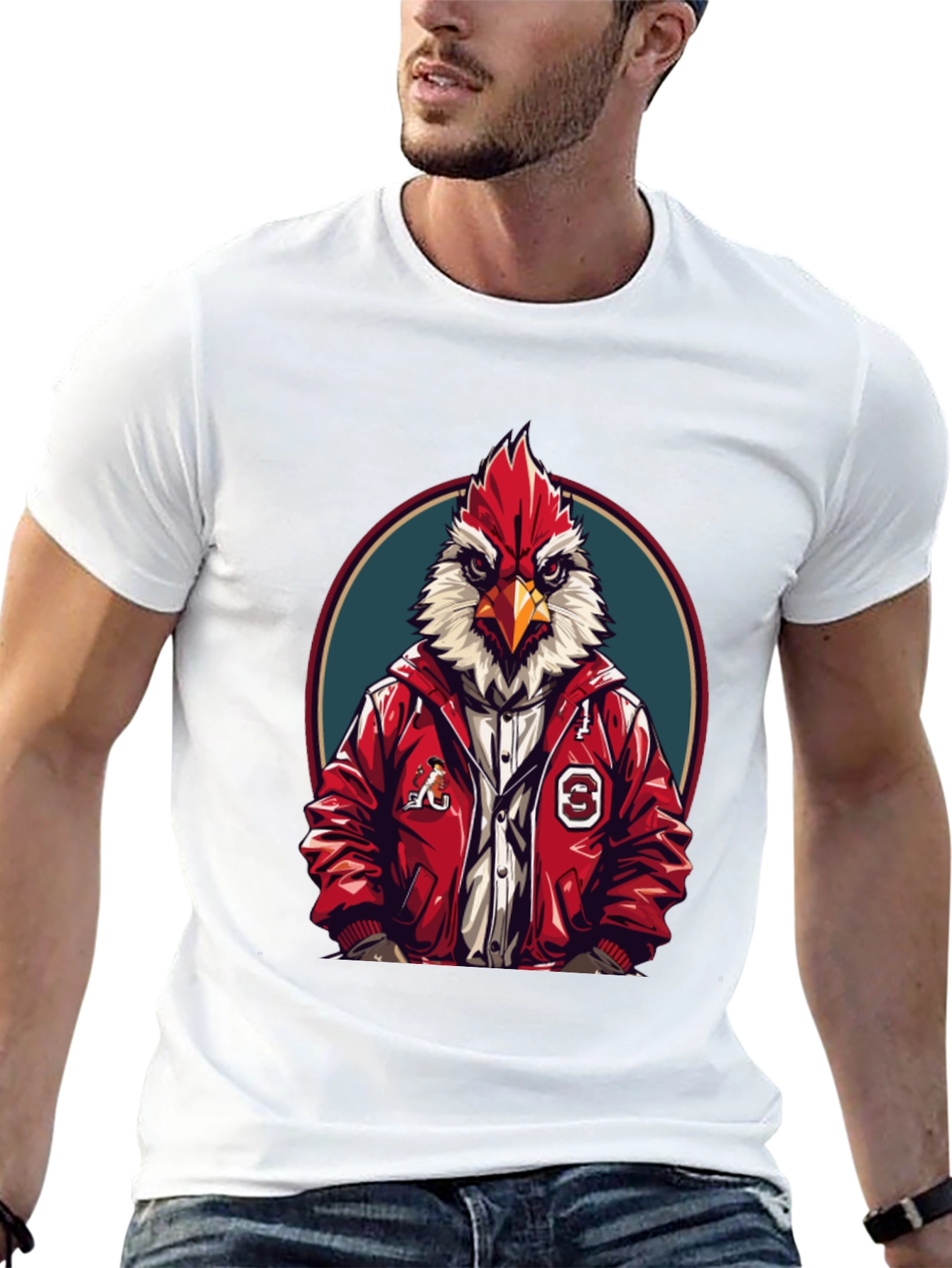 Cardinal Graphic T-Shirt - Sporty Bird Design