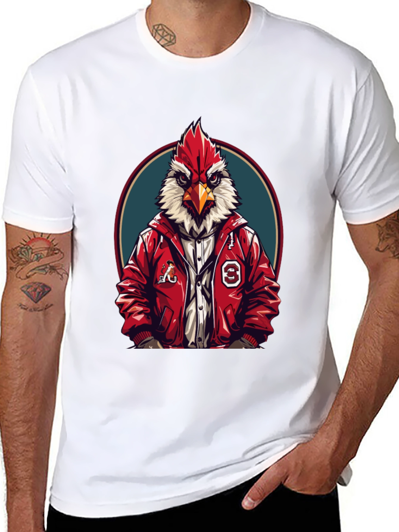Cardinal Graphic T-Shirt - Sporty Bird Design