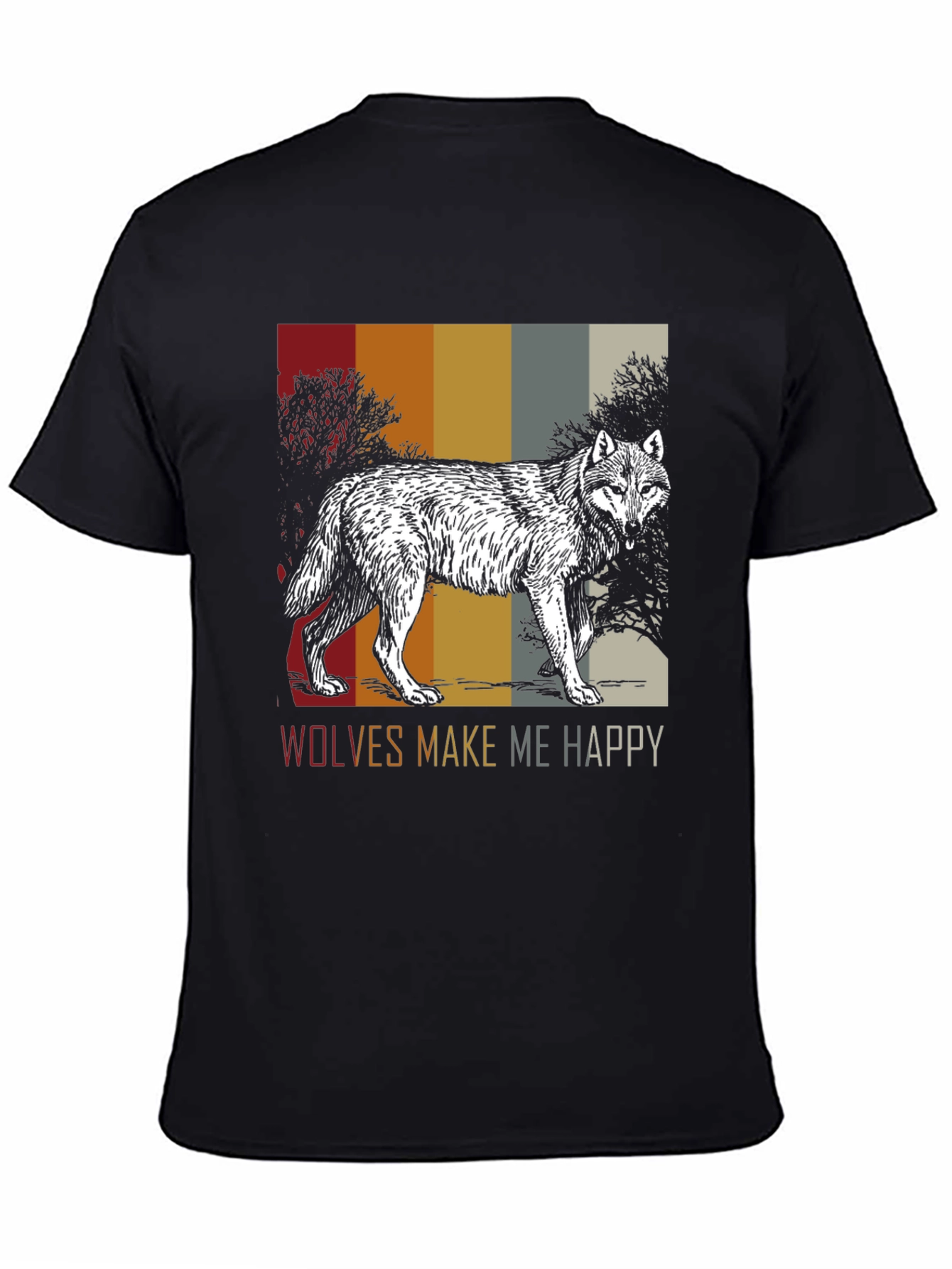 Wolves Make Me Happy Graphic Tee