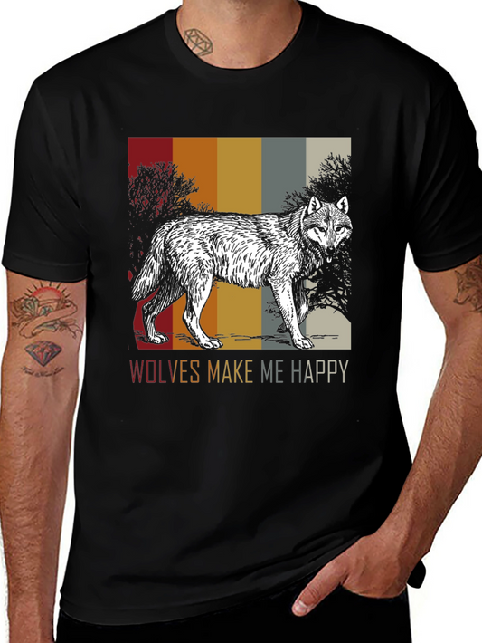 Wolves Make Me Happy Graphic Tee