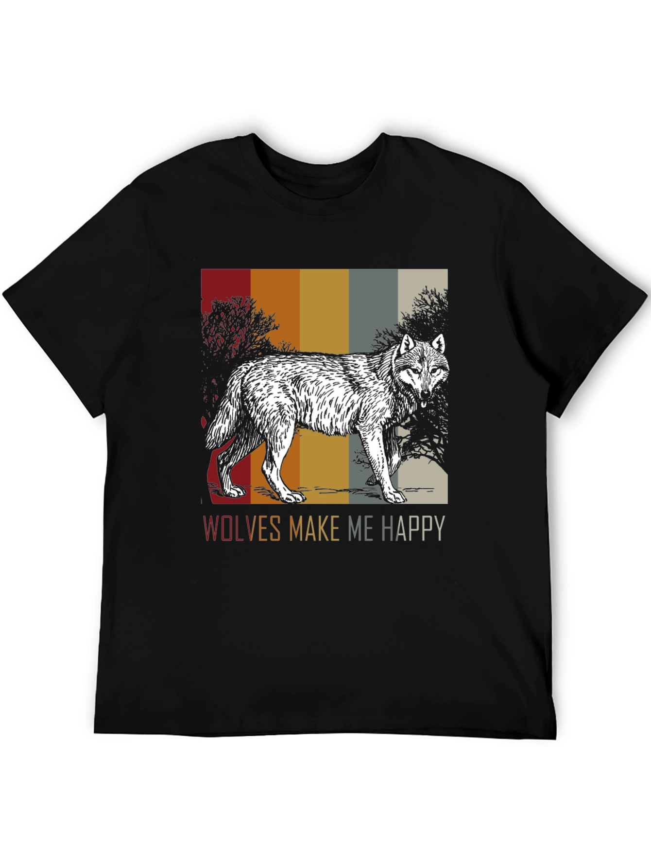 Wolves Make Me Happy Graphic Tee