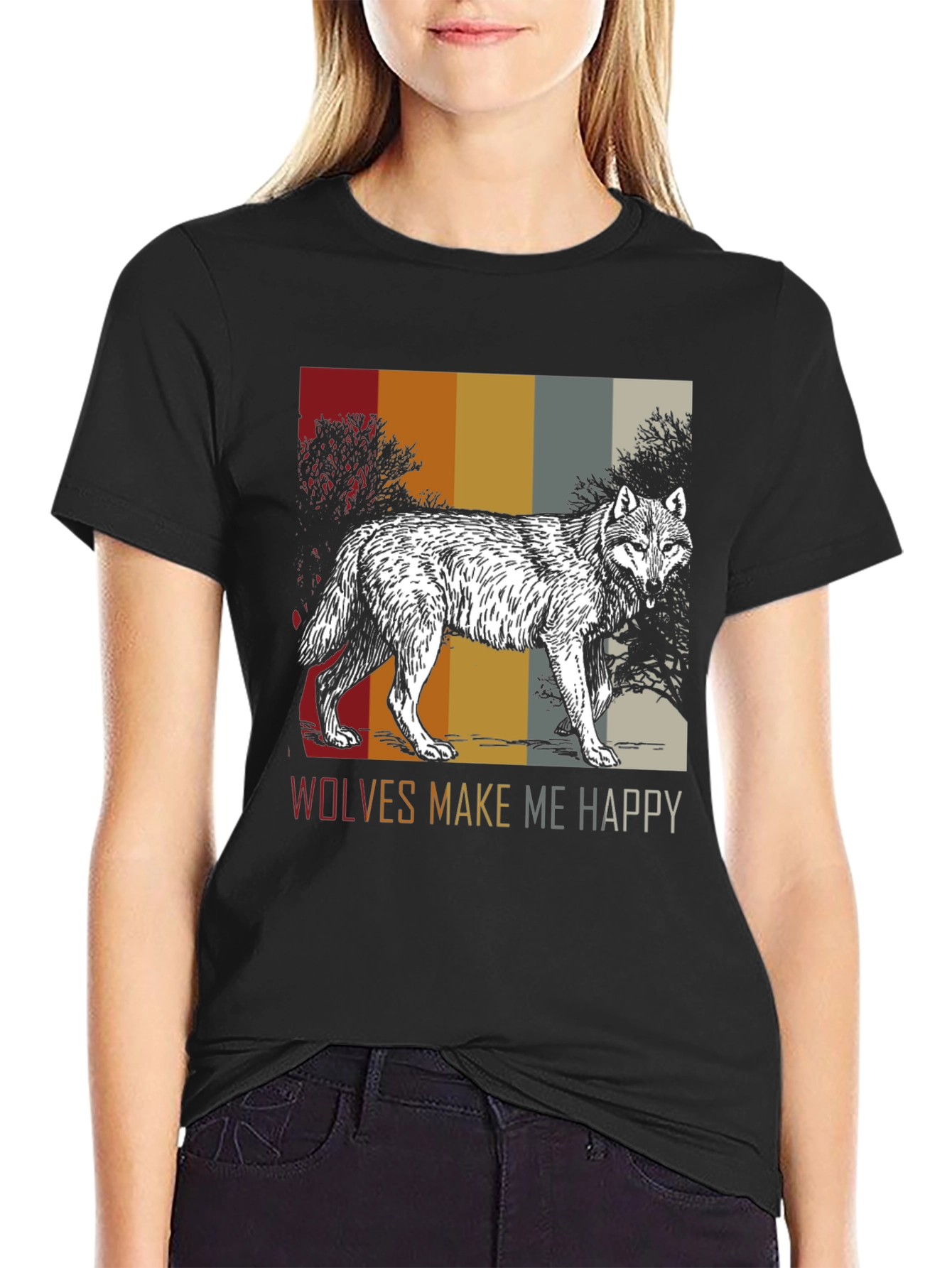 Wolves Make Me Happy Graphic Tee