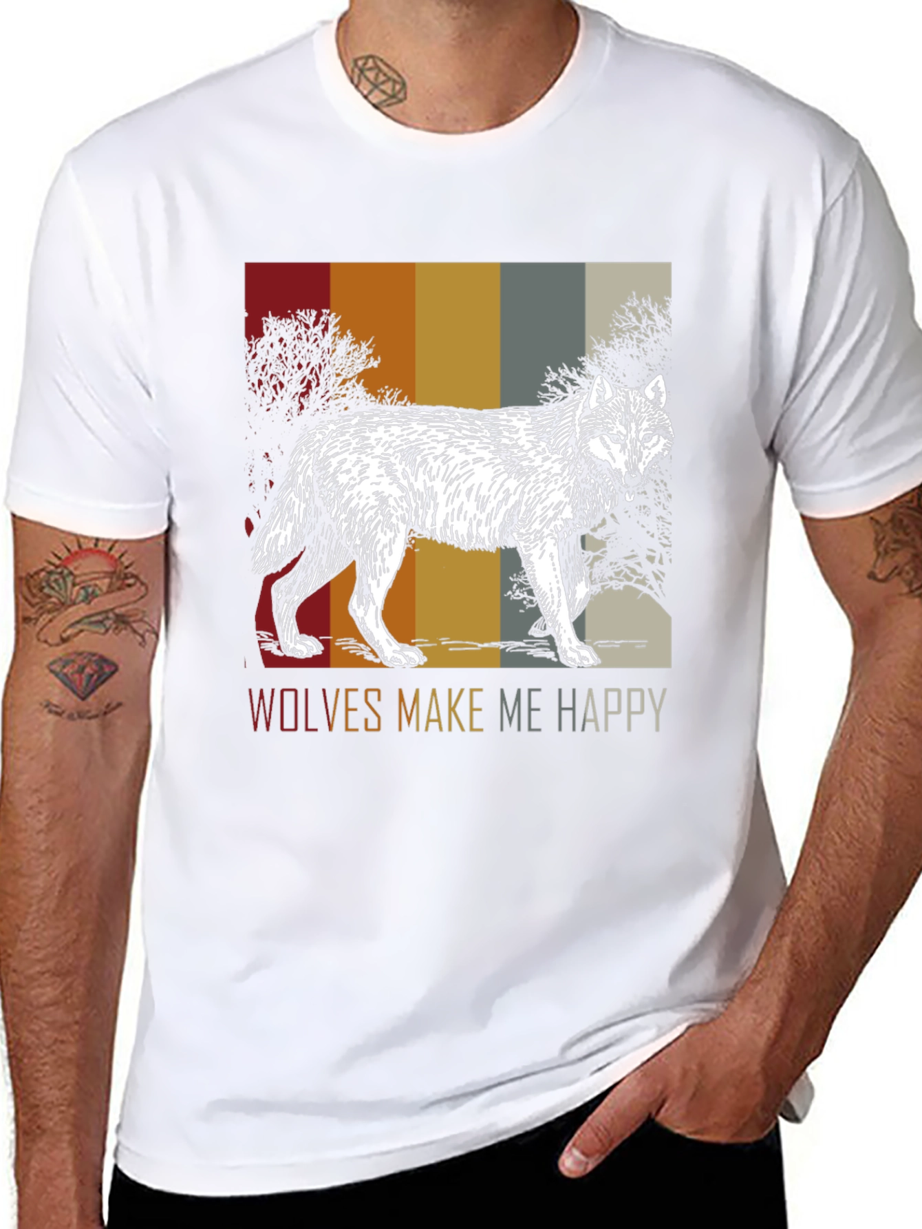 Wolves Make Me Happy Graphic Tee