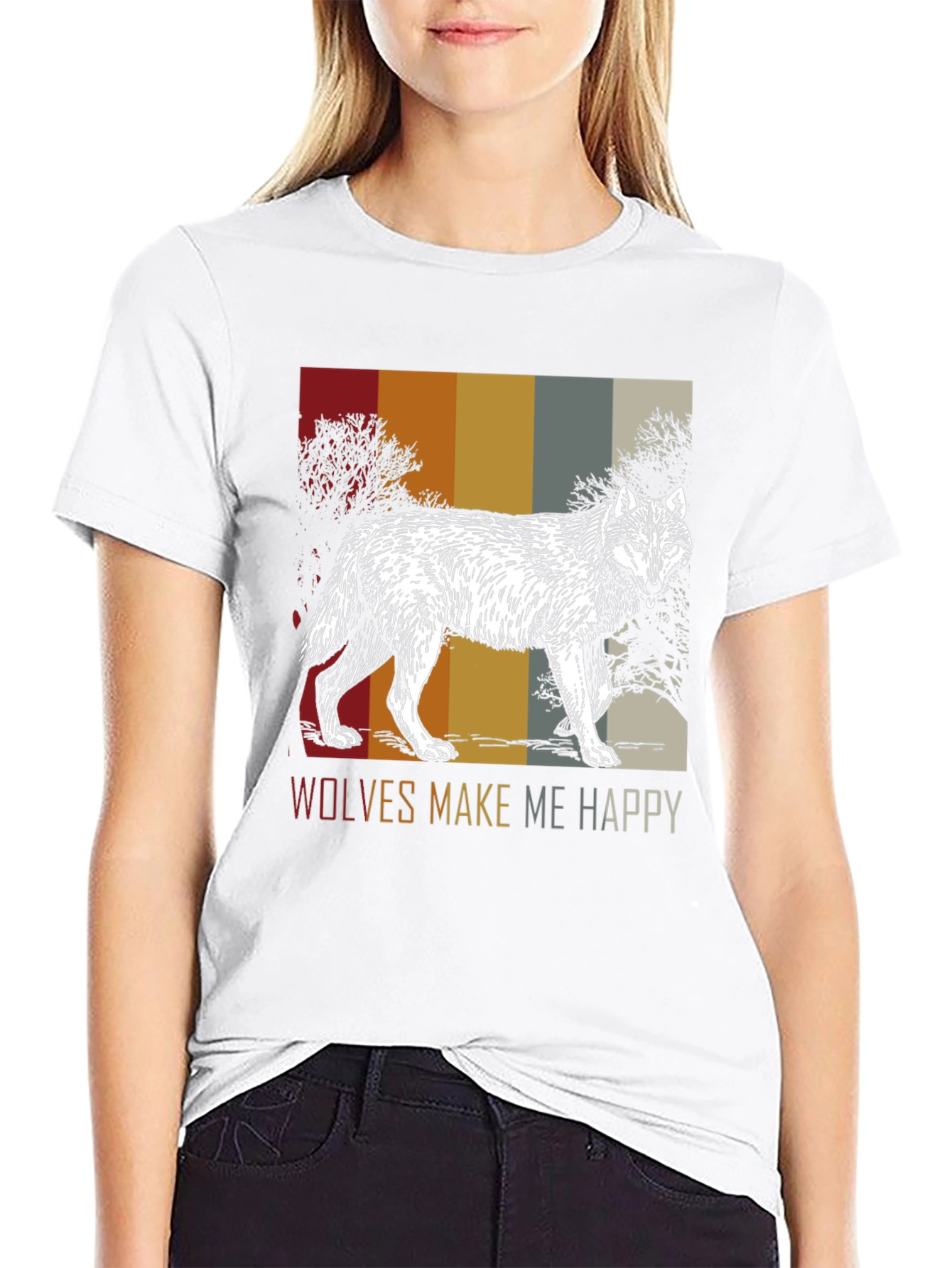 Wolves Make Me Happy Graphic Tee