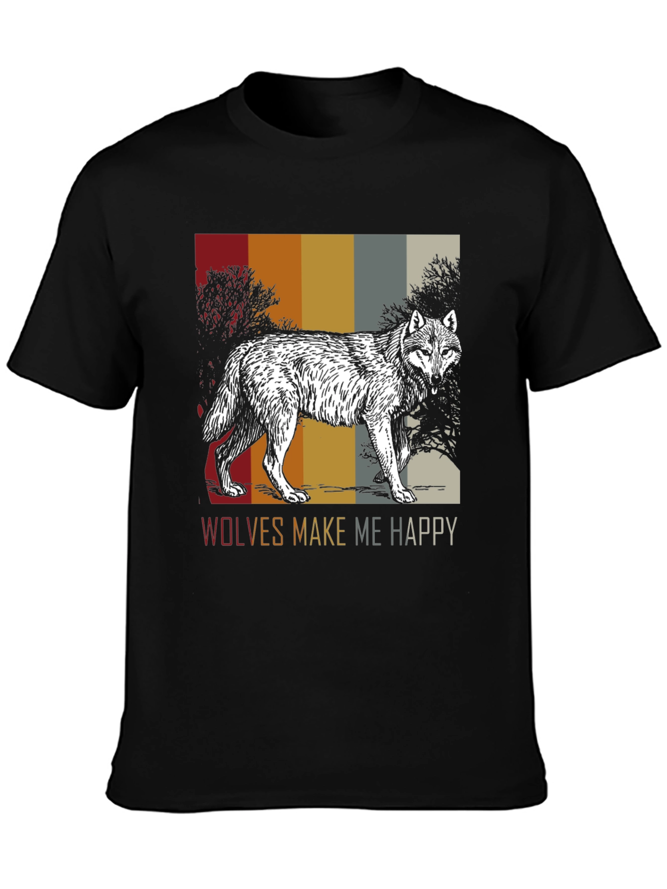 Wolves Make Me Happy Graphic Tee