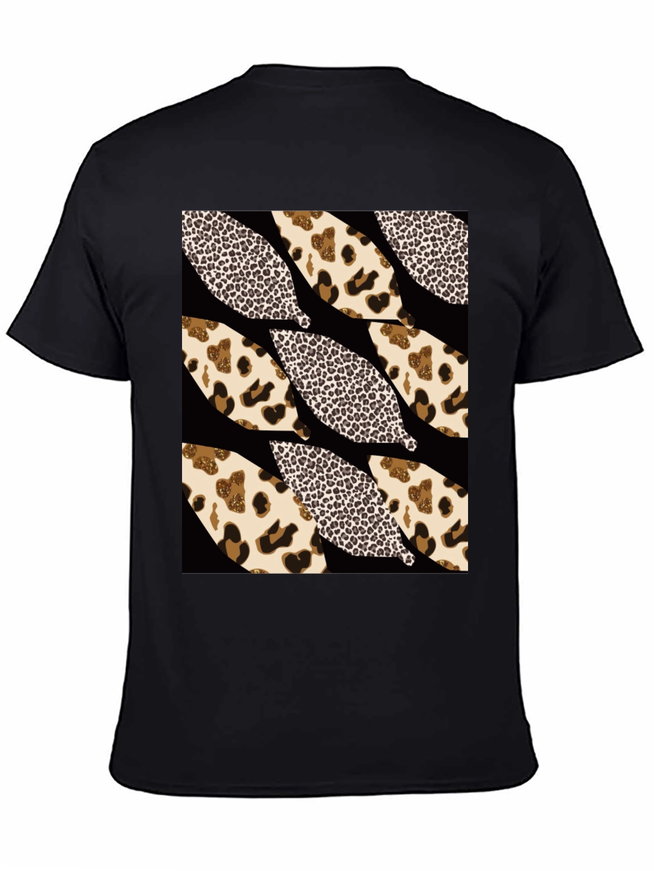 Leopard Print Leaf T-Shirt - Stylish Graphic Tee