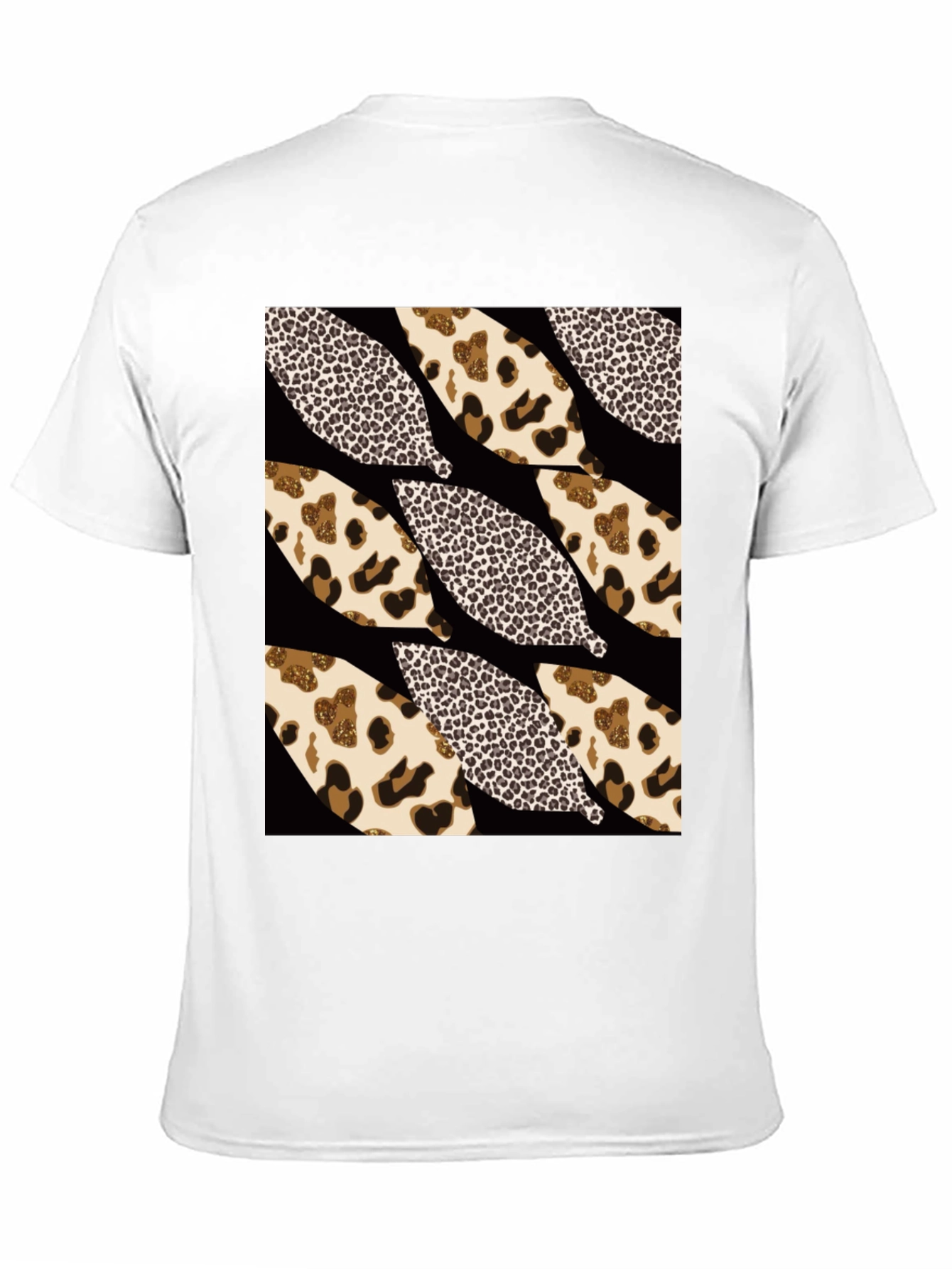Leopard Print Leaf T-Shirt - Stylish Graphic Tee