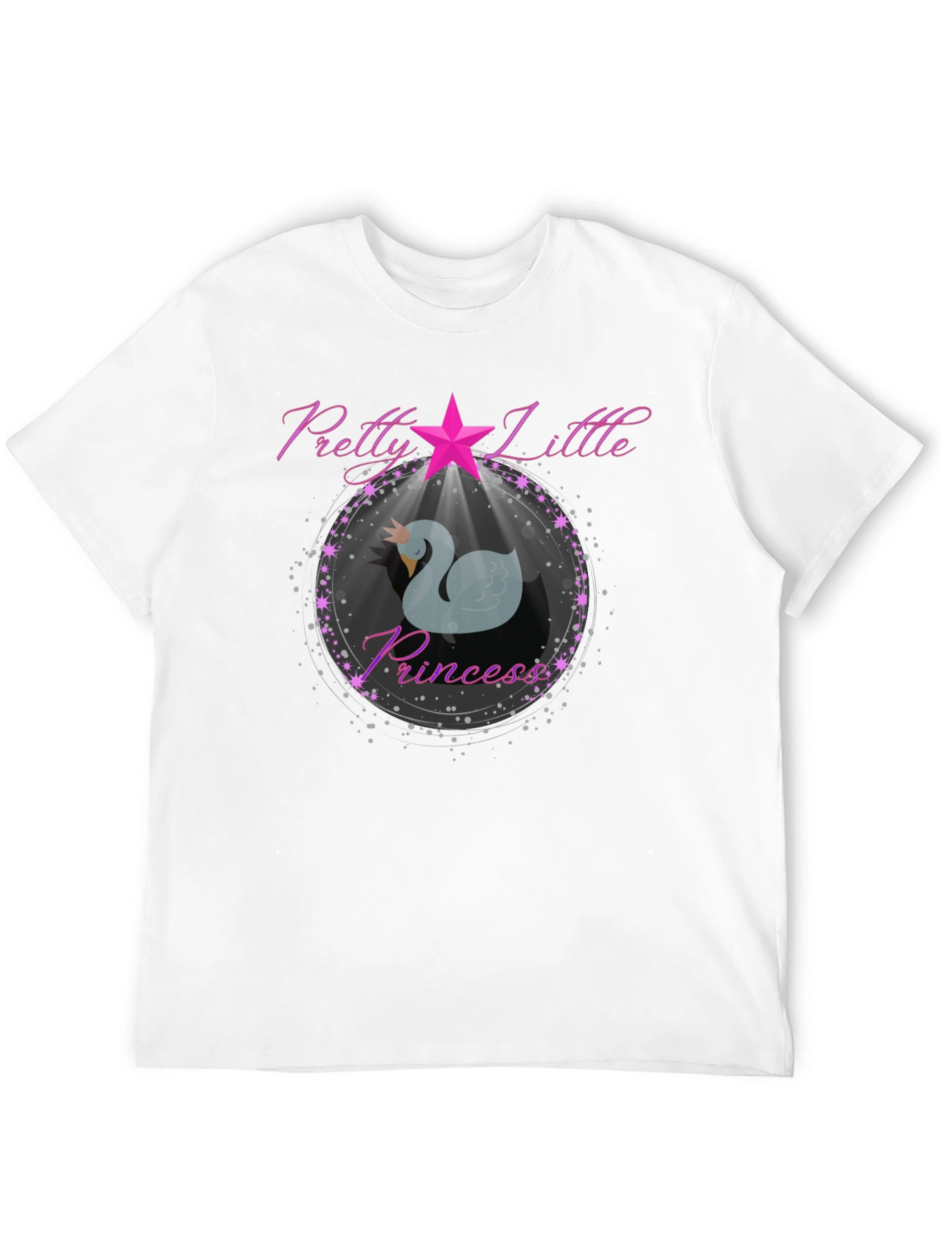 Pretty Little Princess Swan T-Shirt - Black