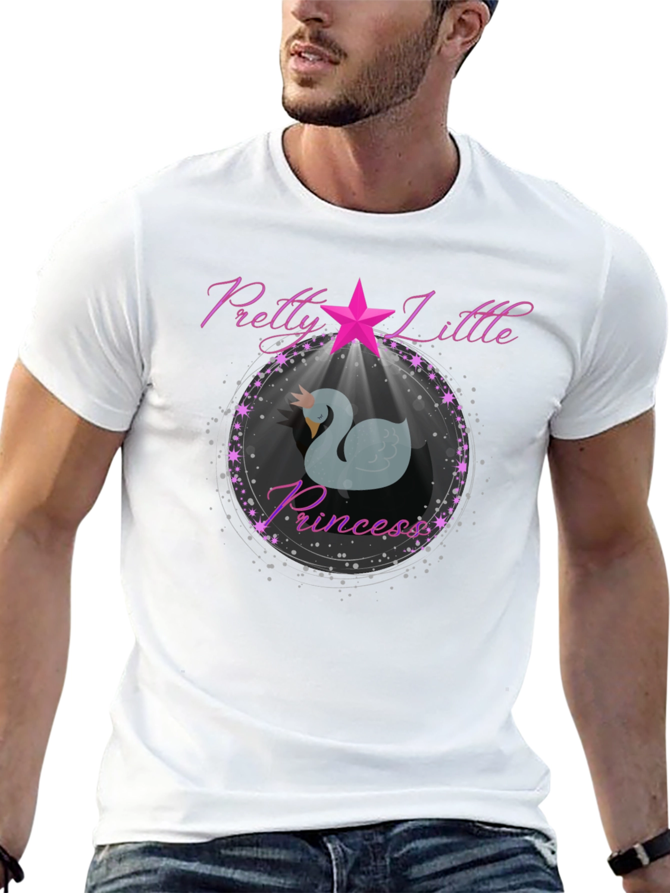Pretty Little Princess Swan T-Shirt - Black
