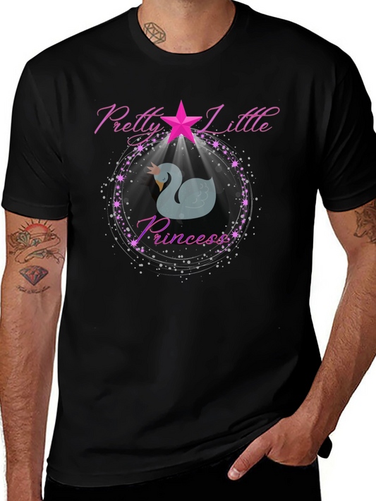 Pretty Little Princess Swan T-Shirt - Black
