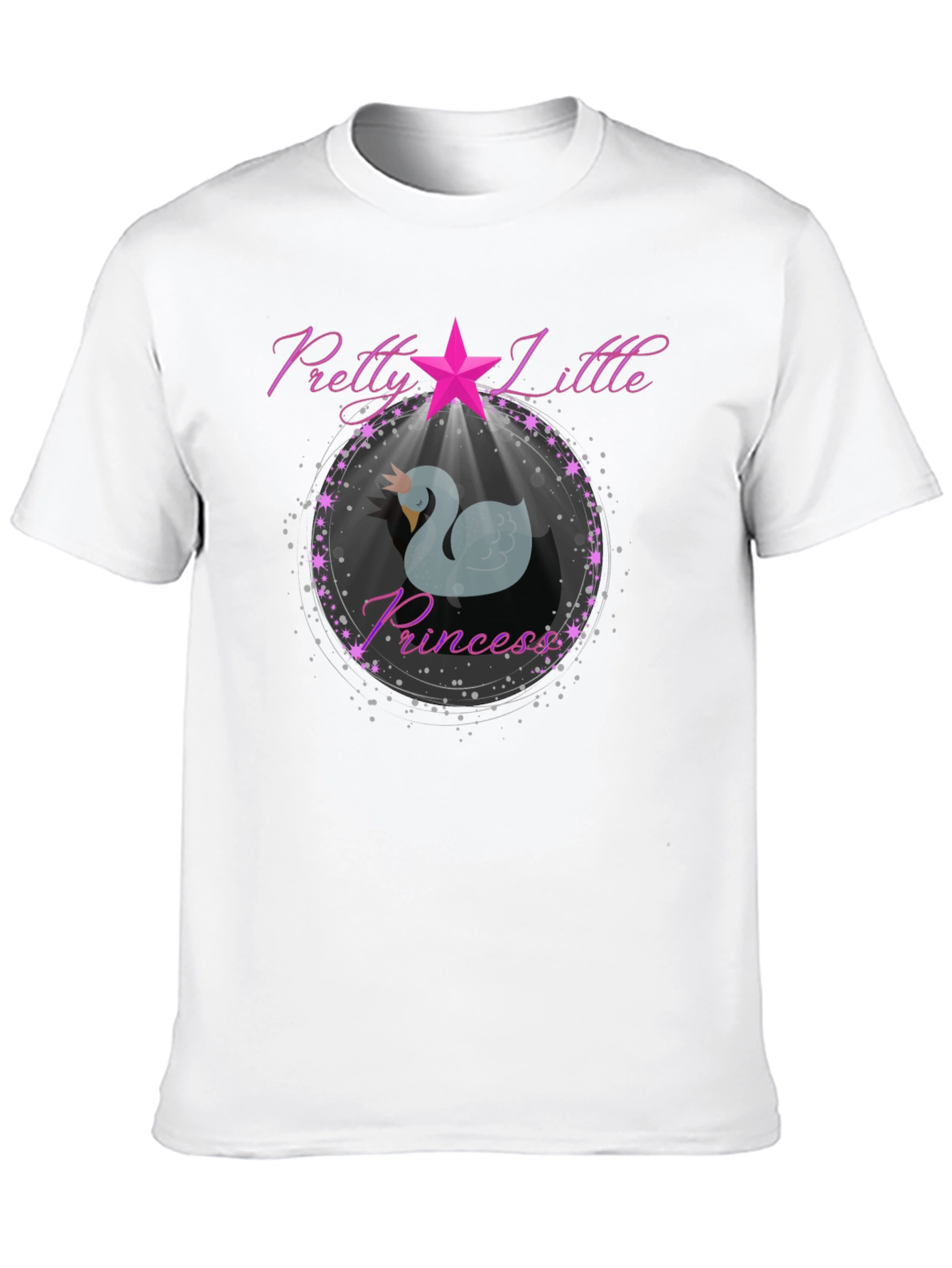 Pretty Little Princess Swan T-Shirt - Black