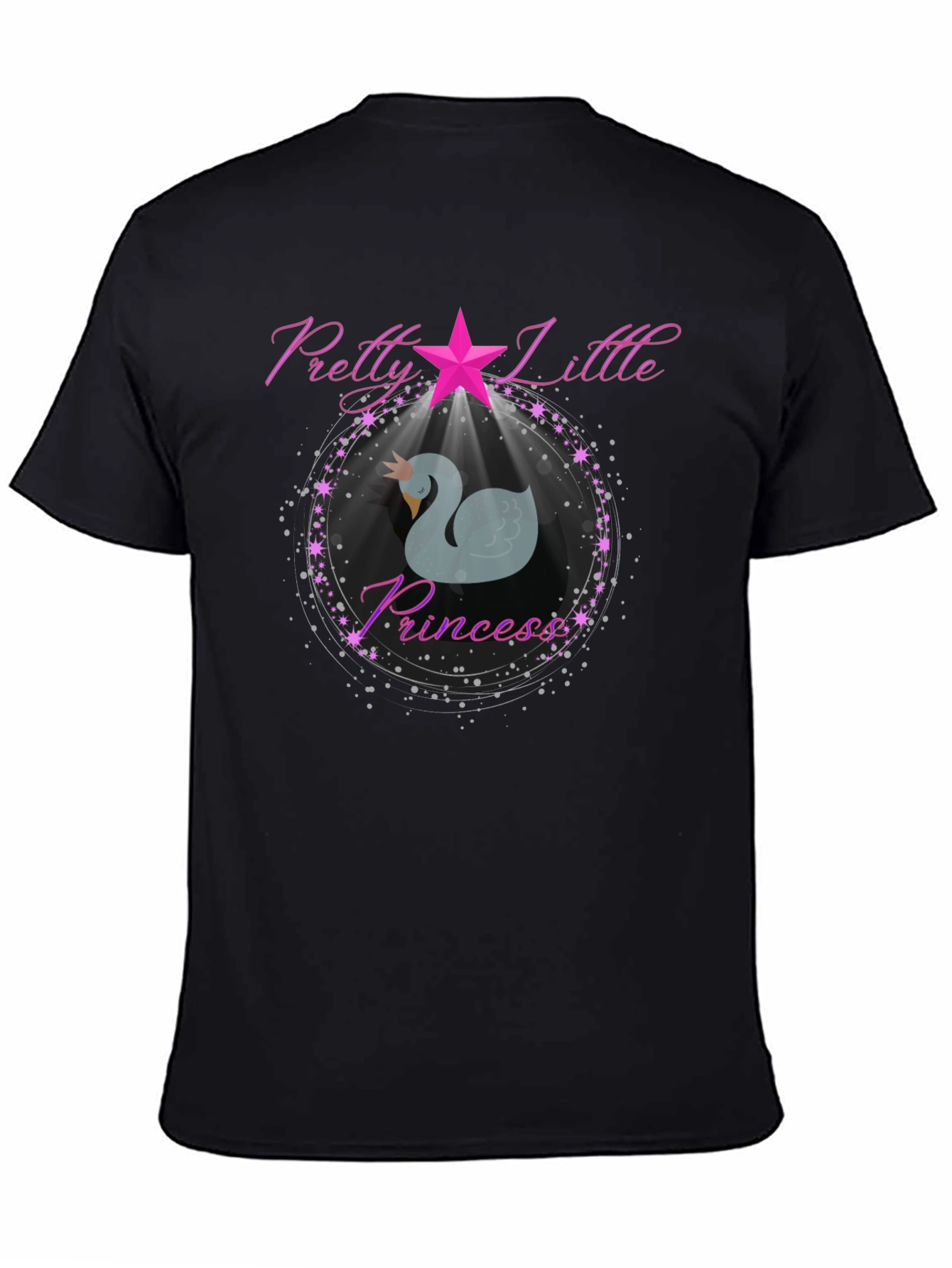 Pretty Little Princess Swan T-Shirt - Black