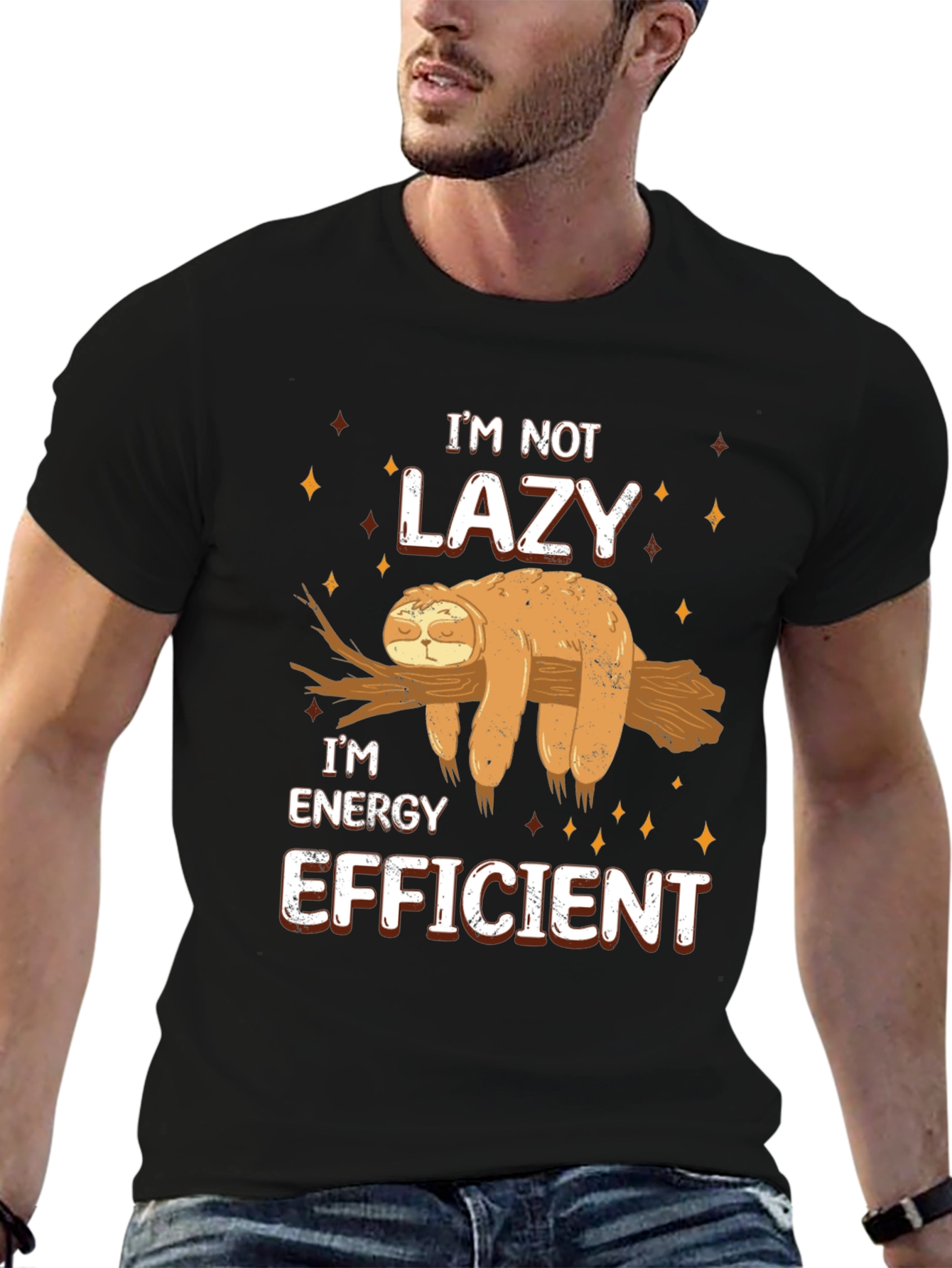 Funny Sloth Energy Efficient T-Shirt