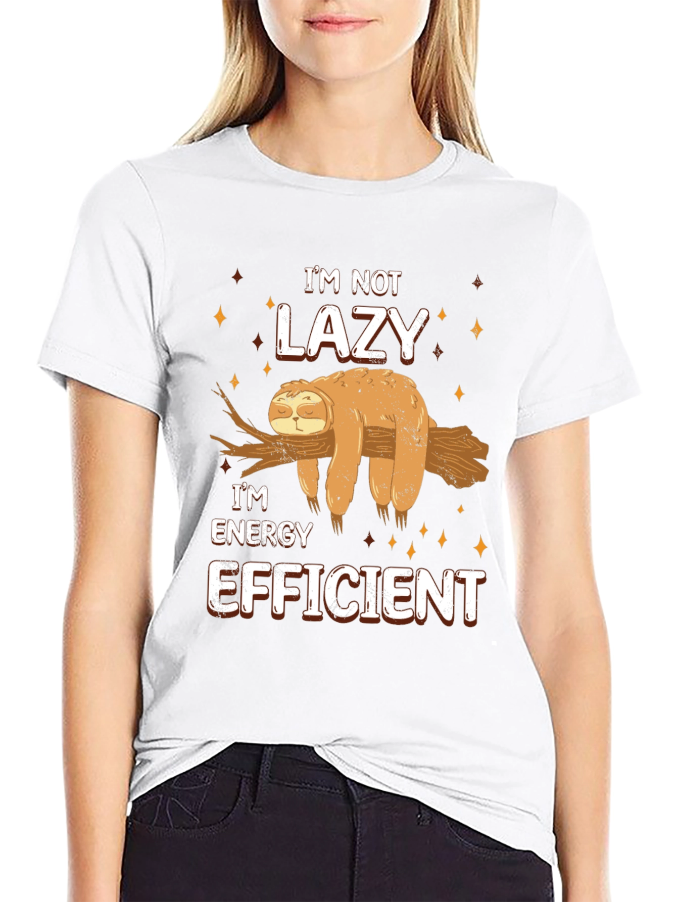Funny Sloth Energy Efficient T-Shirt