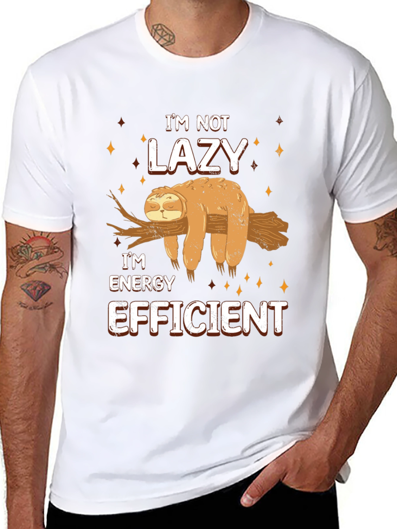 Funny Sloth Energy Efficient T-Shirt