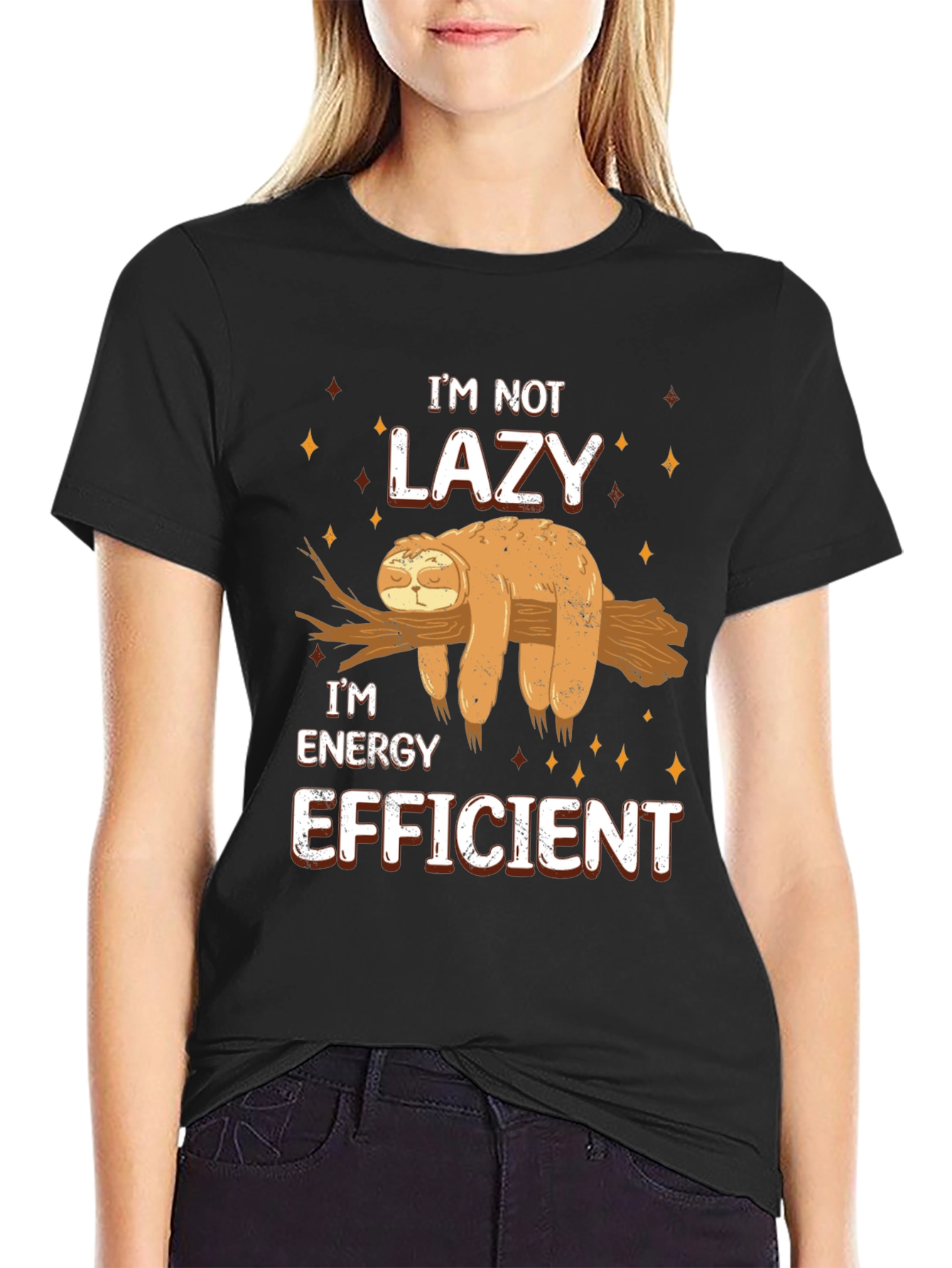 Funny Sloth Energy Efficient T-Shirt