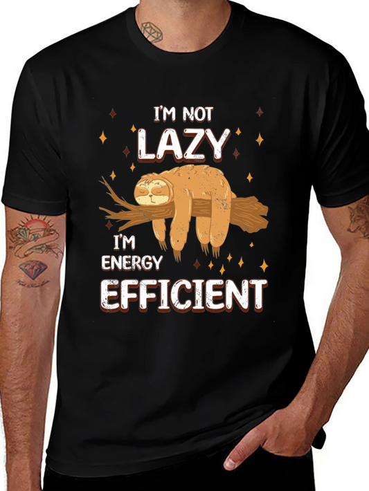 Funny Sloth Energy Efficient T-Shirt