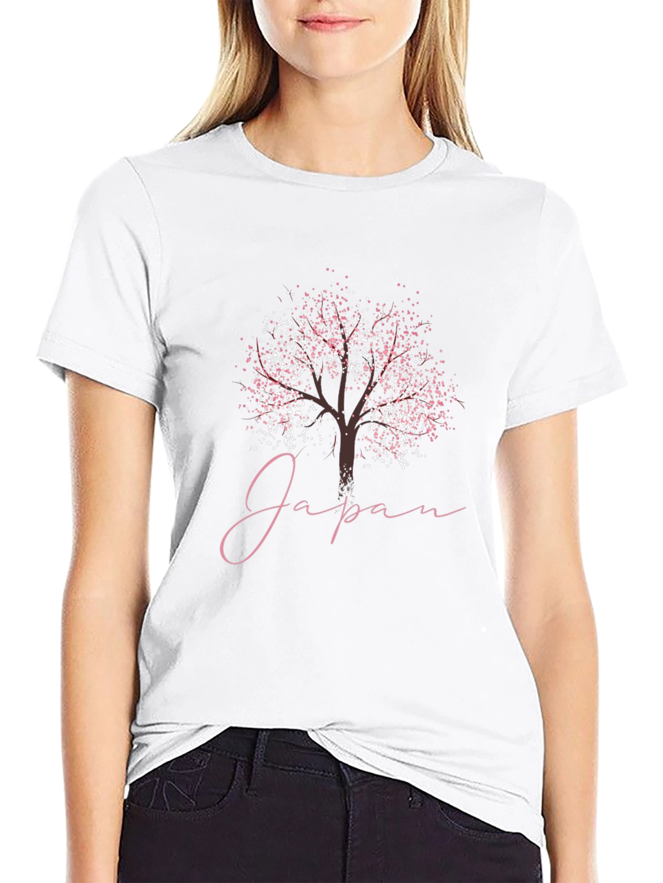 Japan Blossom Tree Graphic Tee - Stylish Mens T-Shirt