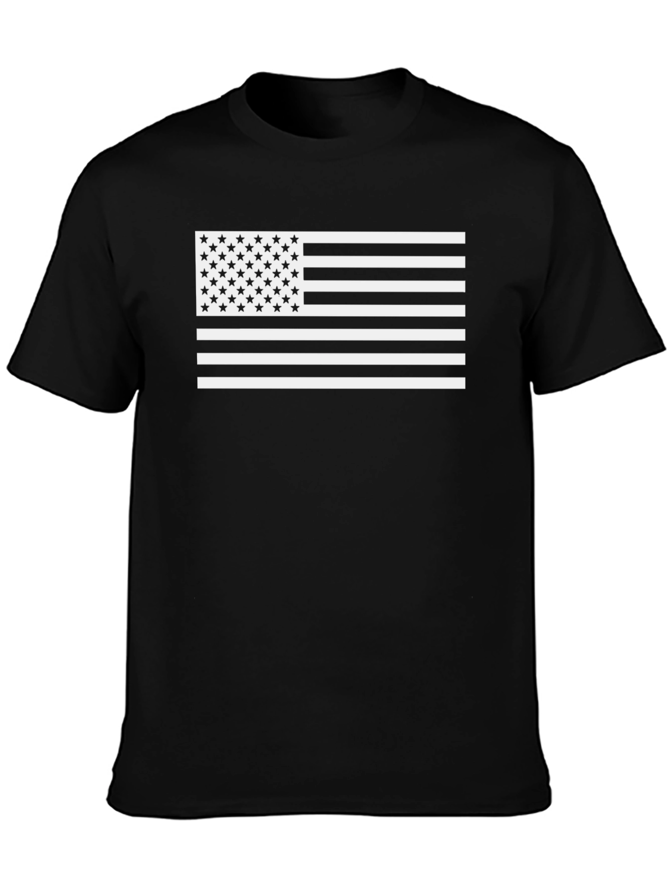 American Flag Graphic Black T-Shirt
