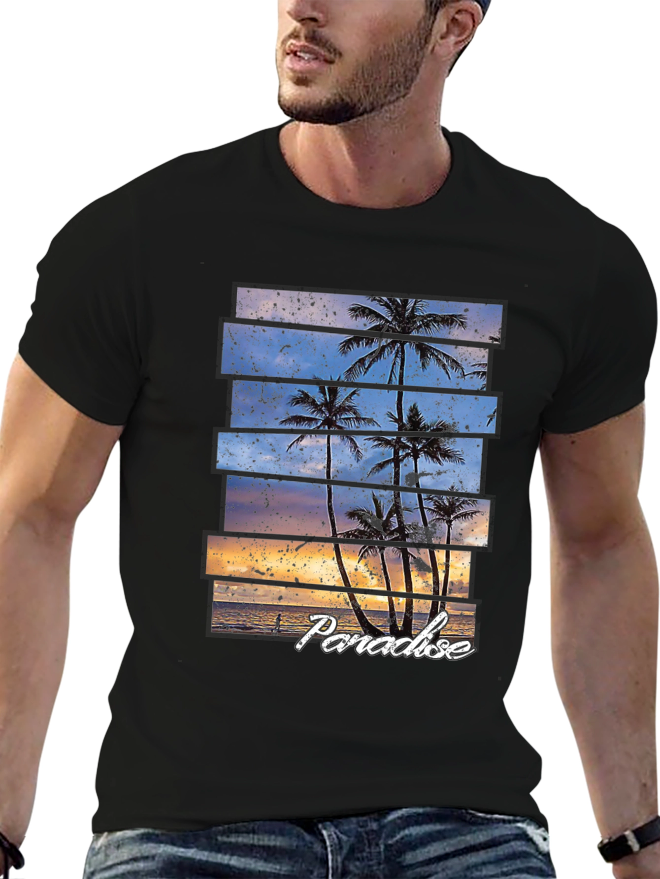 Paradise Palm Tree Graphic T-Shirt
