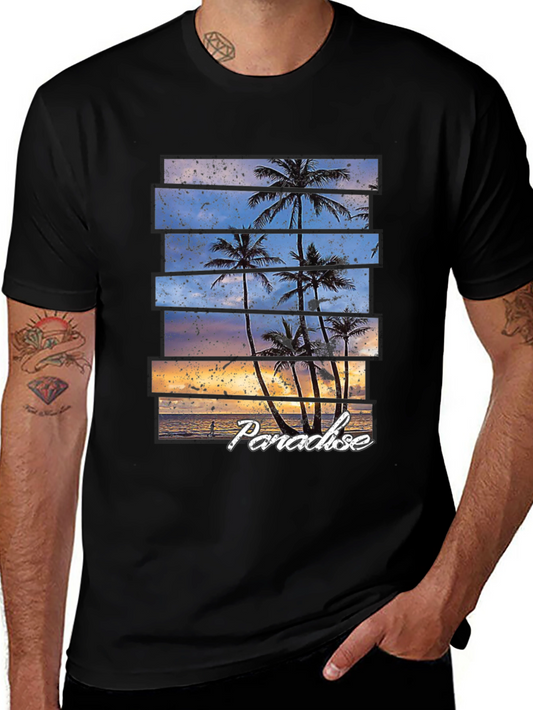 Paradise Palm Tree Graphic T-Shirt