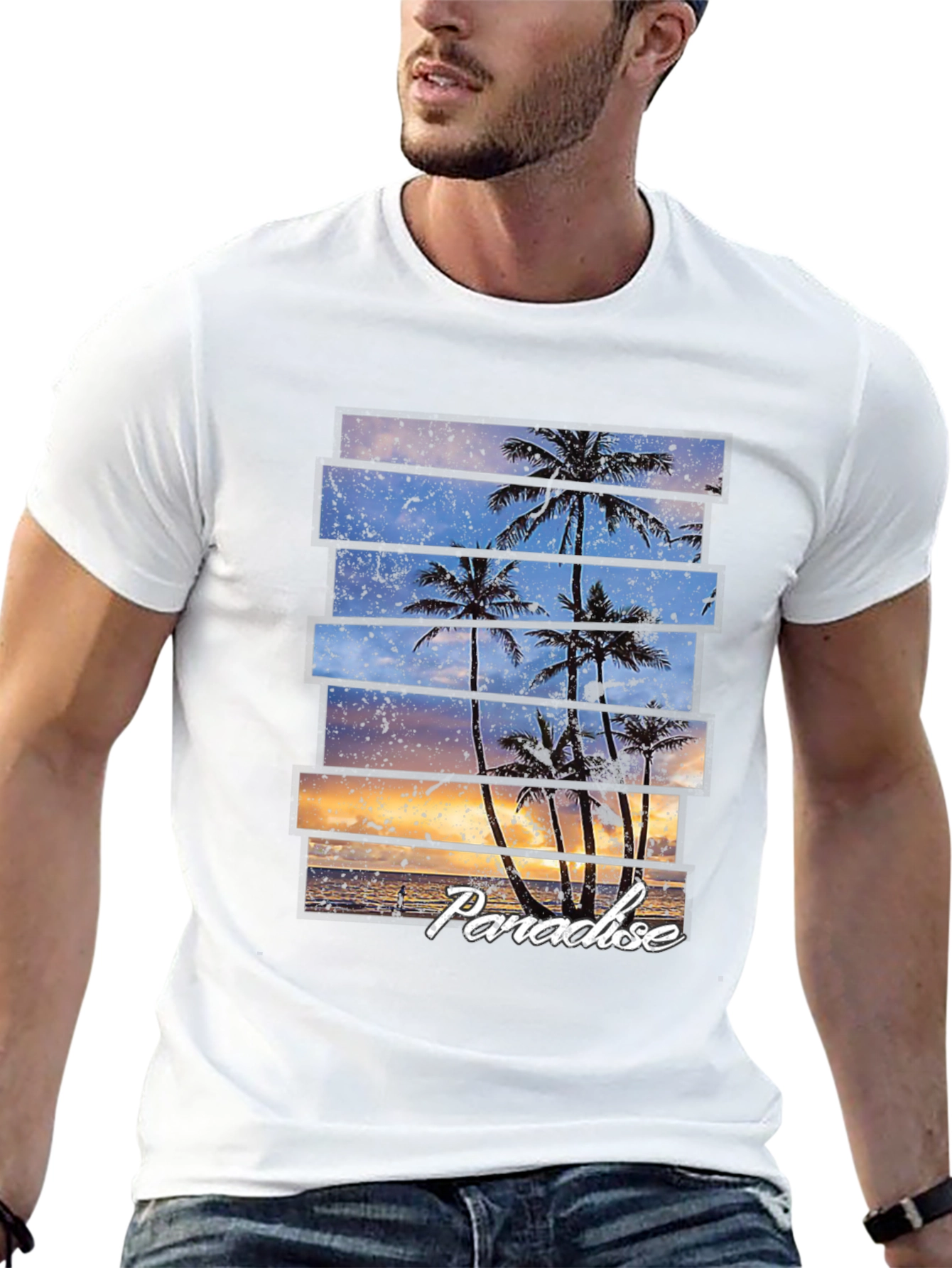 Paradise Palm Tree Graphic T-Shirt