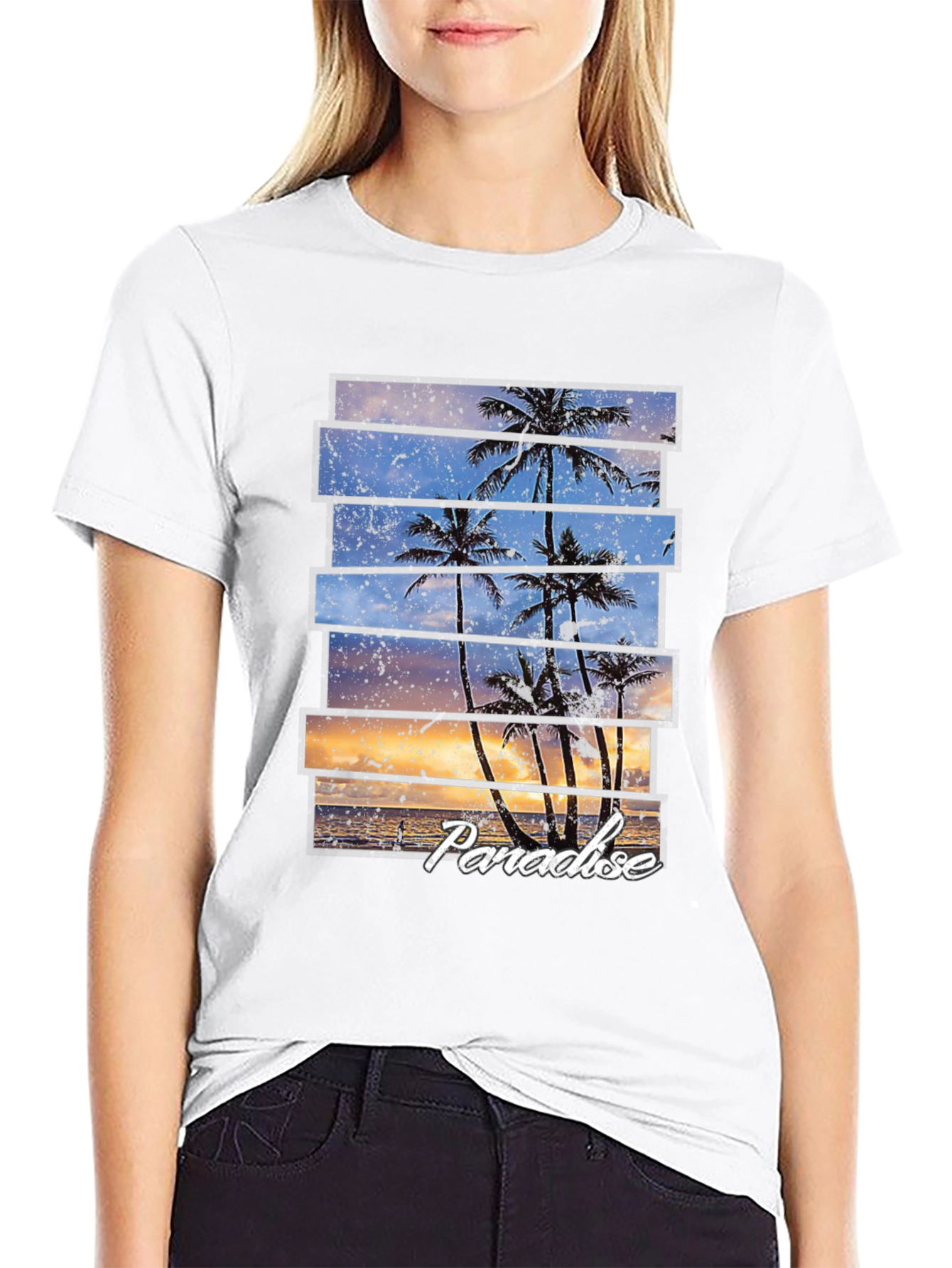 Paradise Palm Tree Graphic T-Shirt
