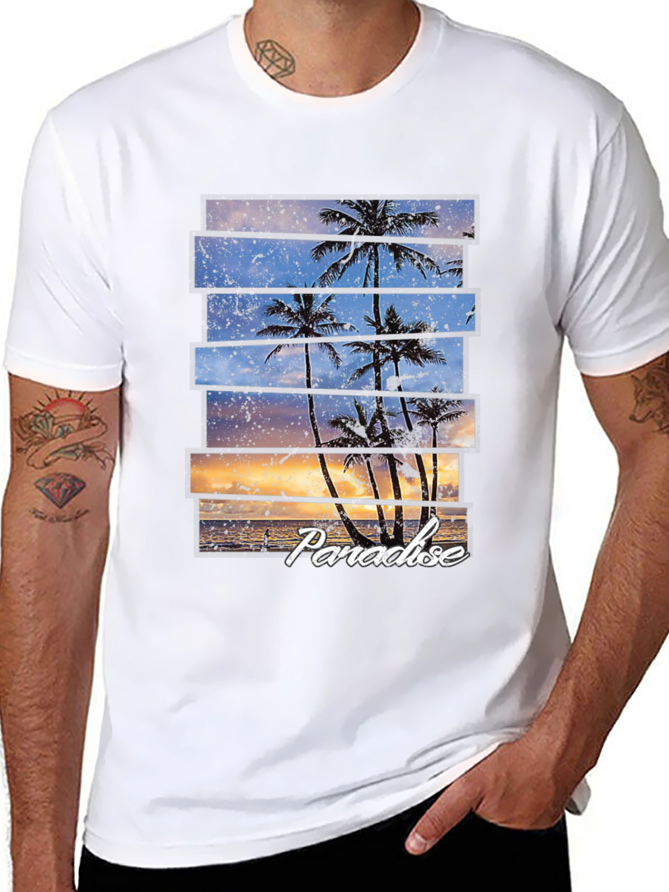 Paradise Palm Tree Graphic T-Shirt