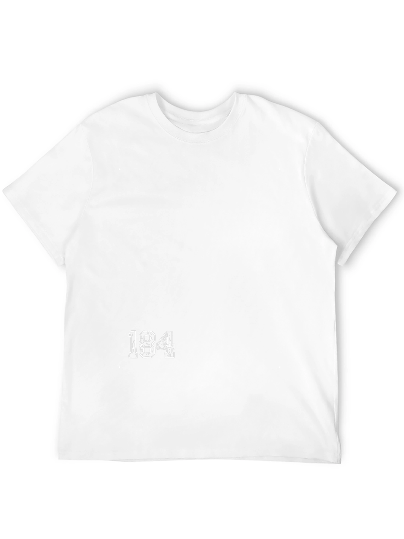 Black T-Shirt with 184 Graphic Print